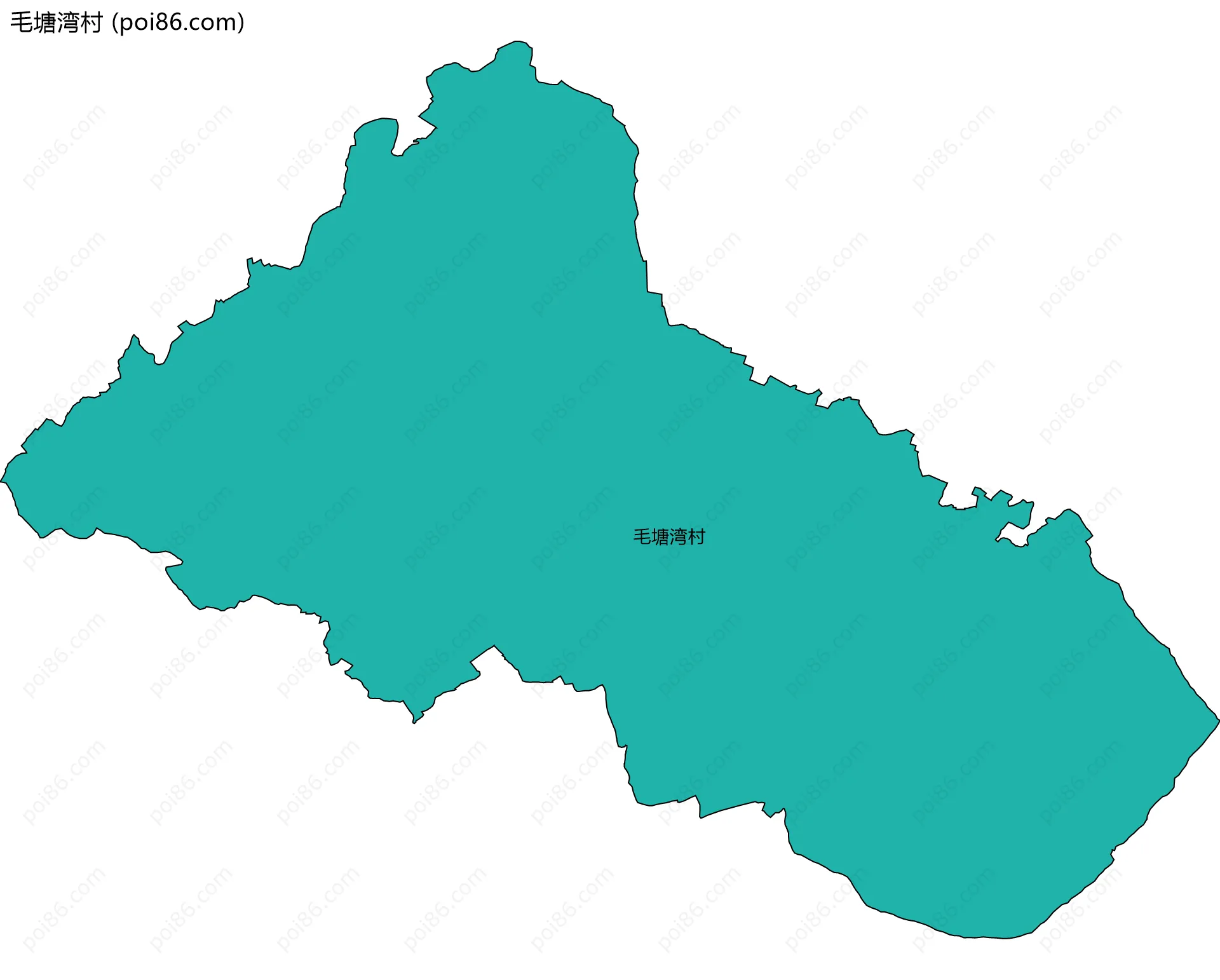 毛塘湾村边界地图