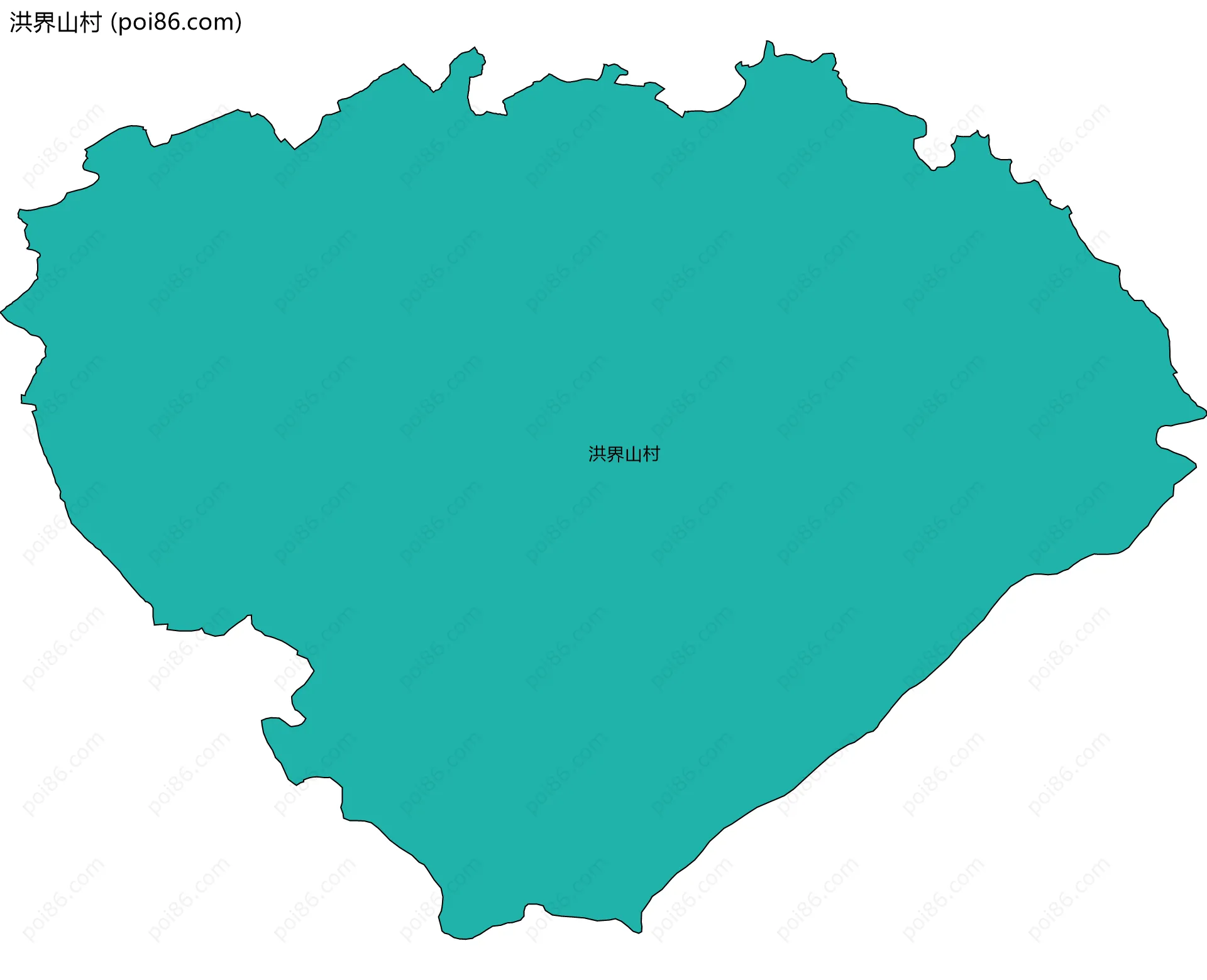 洪界山村边界地图