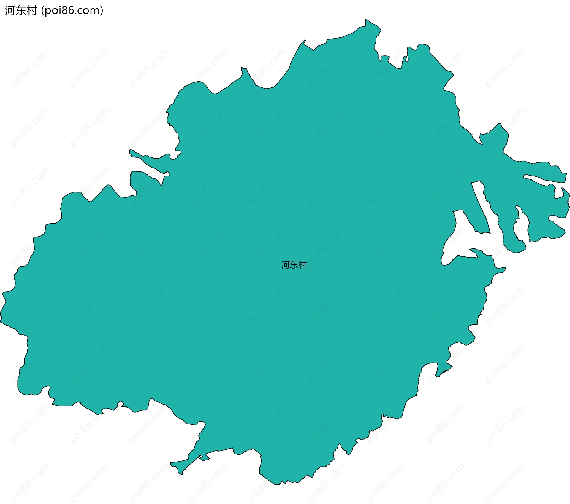 河东村边界地图