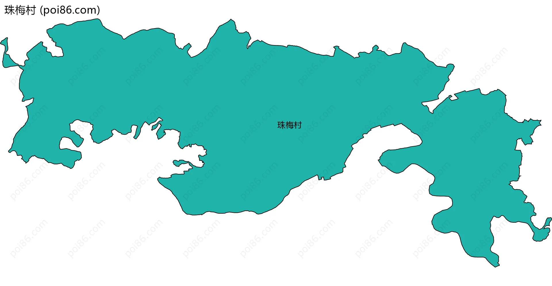 珠梅村边界地图