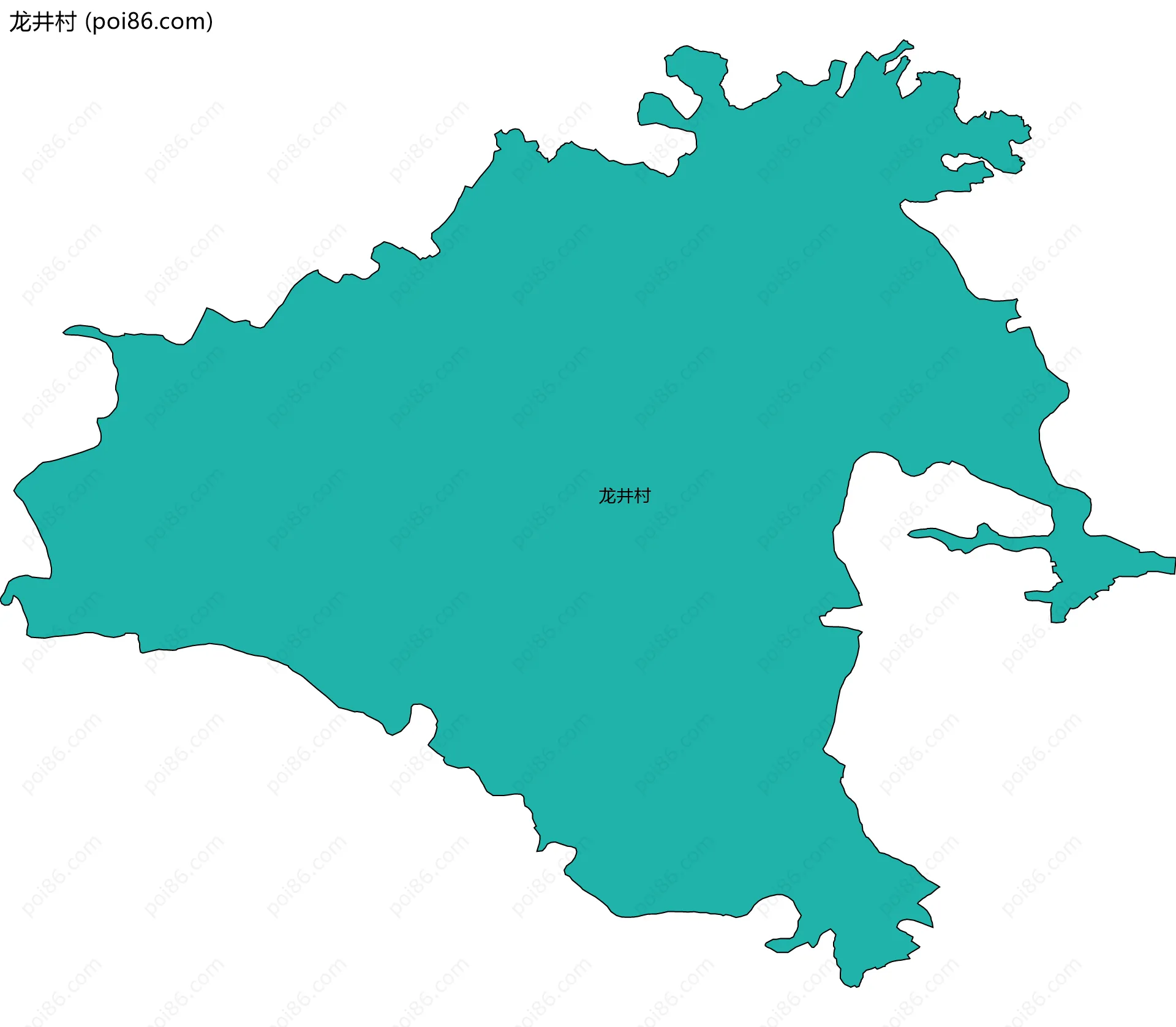 龙井村边界地图