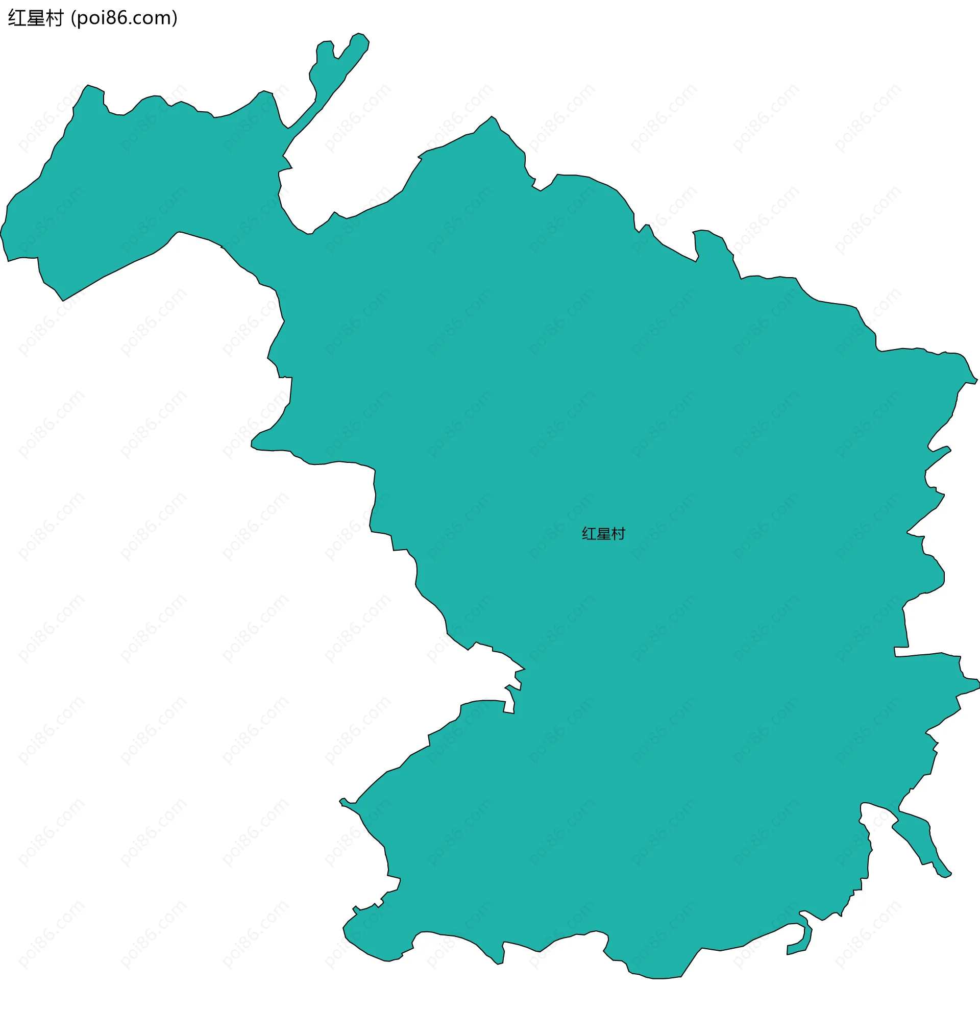红星村边界地图