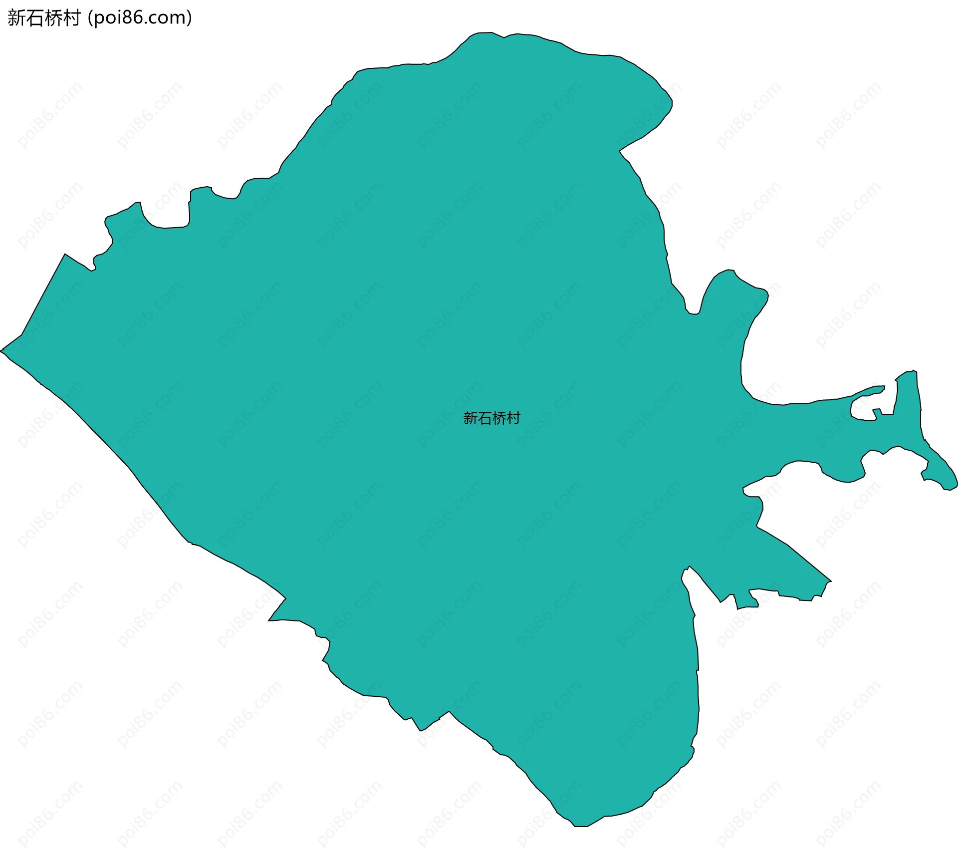 新石桥村边界地图