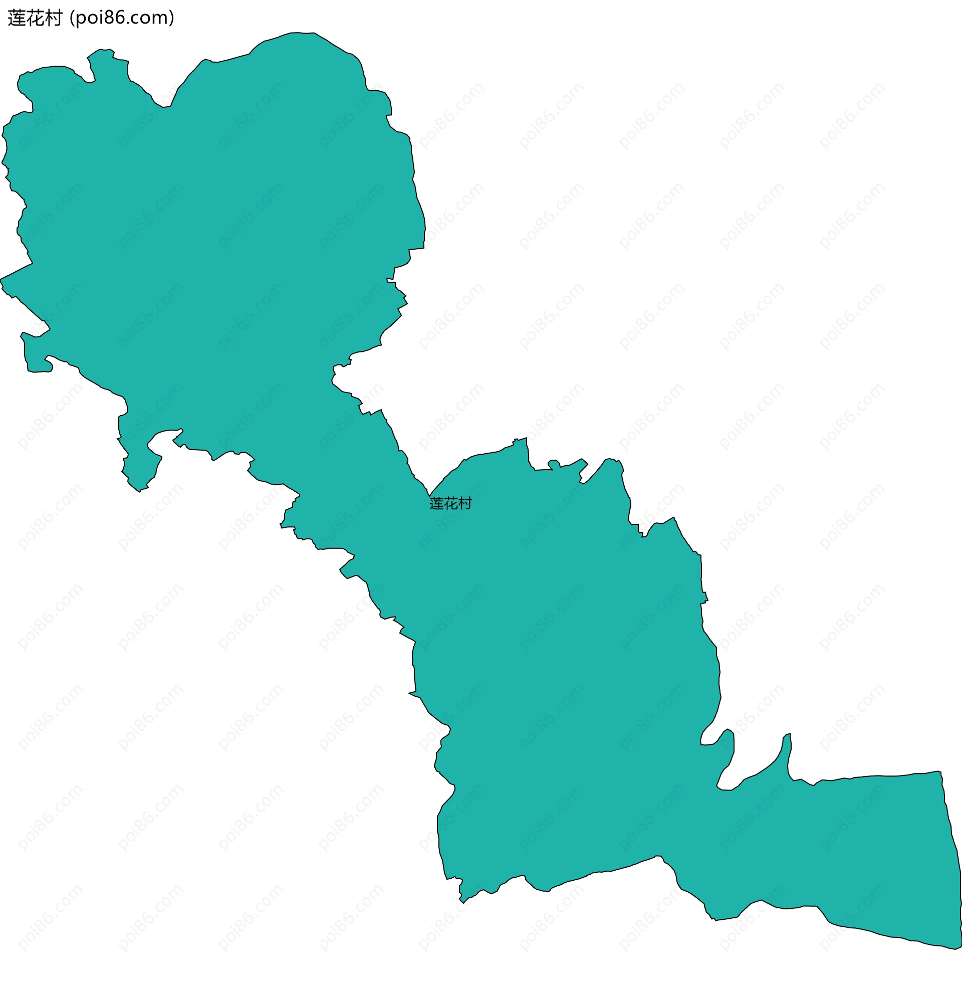 莲花村边界地图