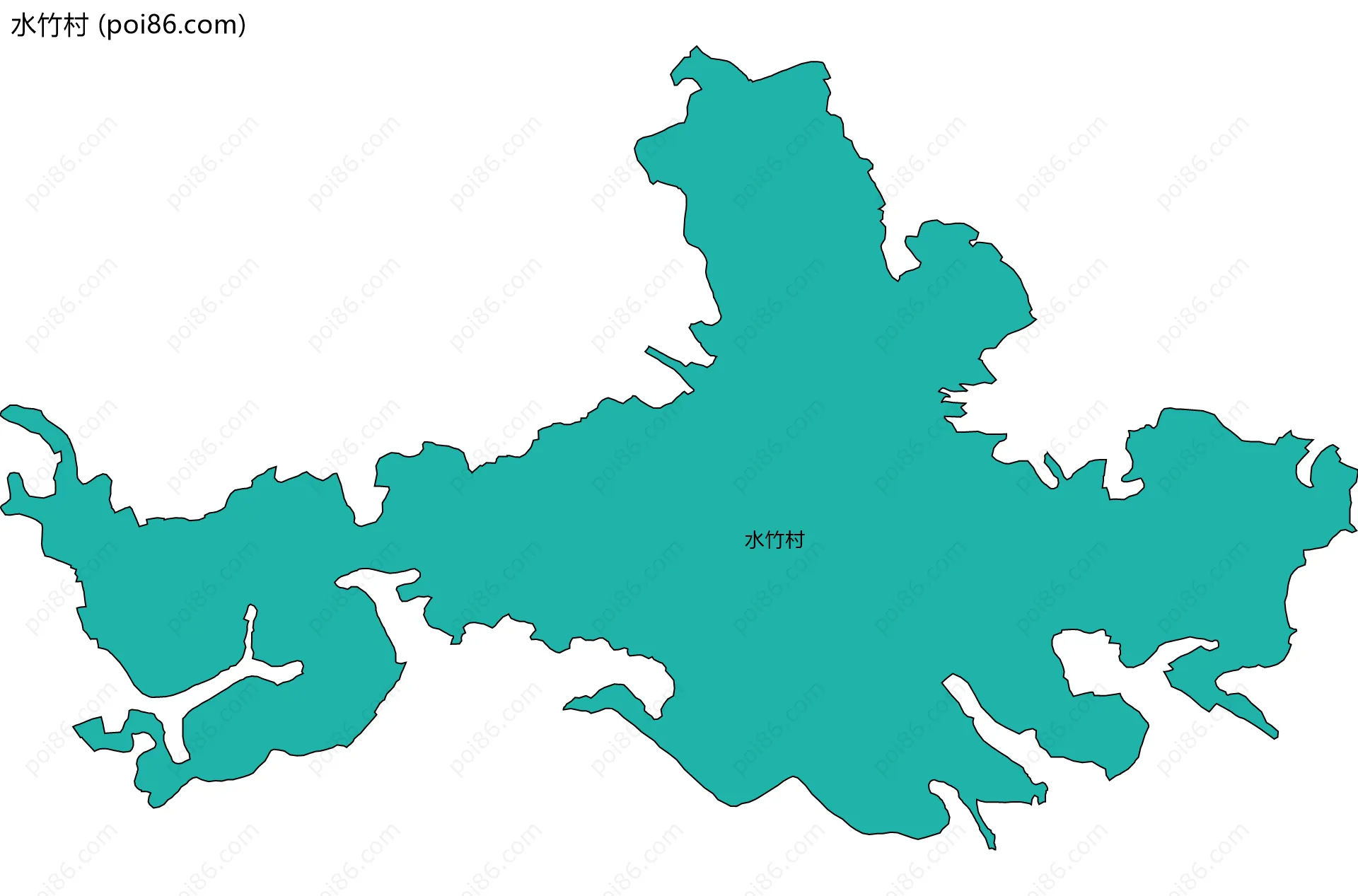 水竹村边界地图