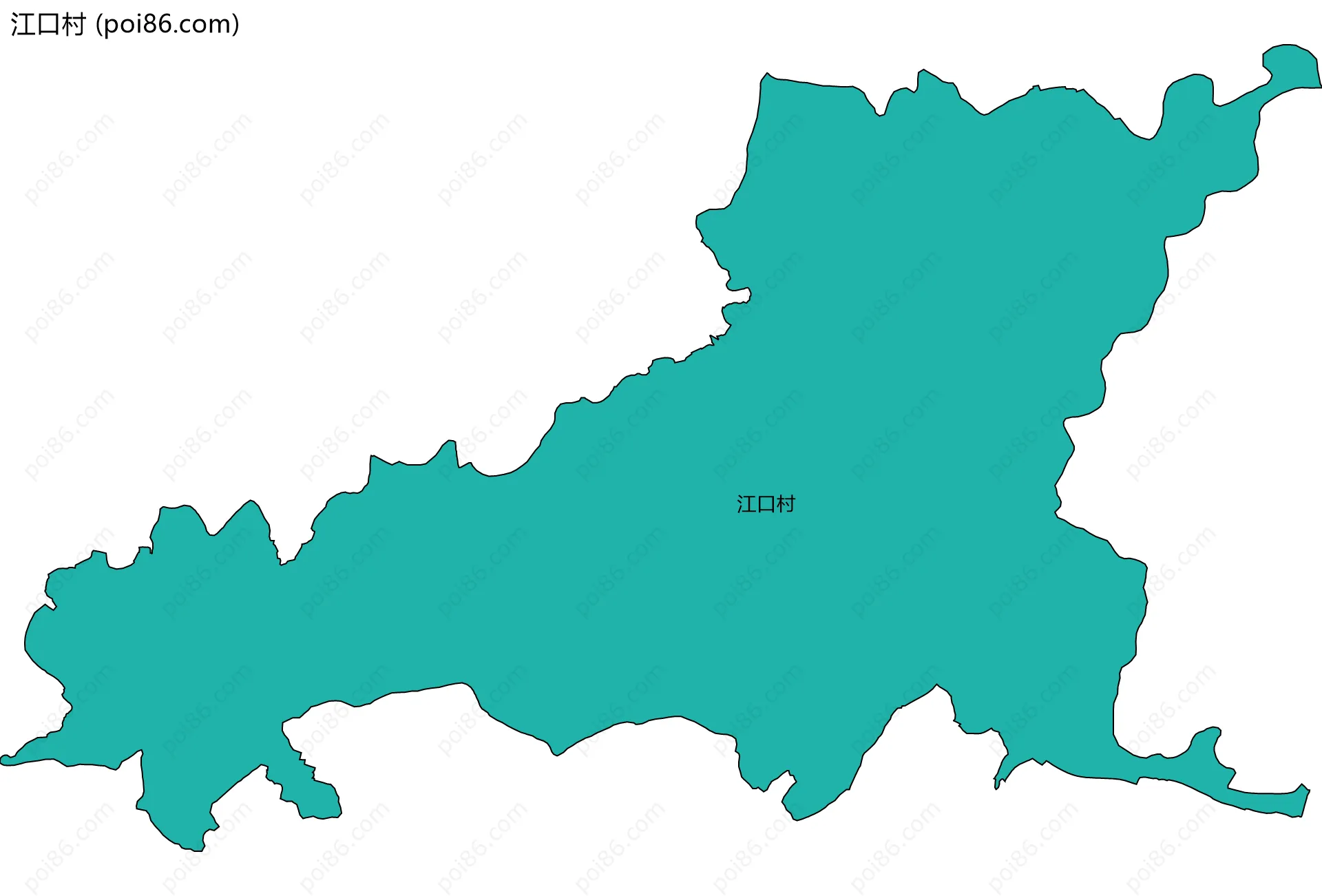 江口村边界地图