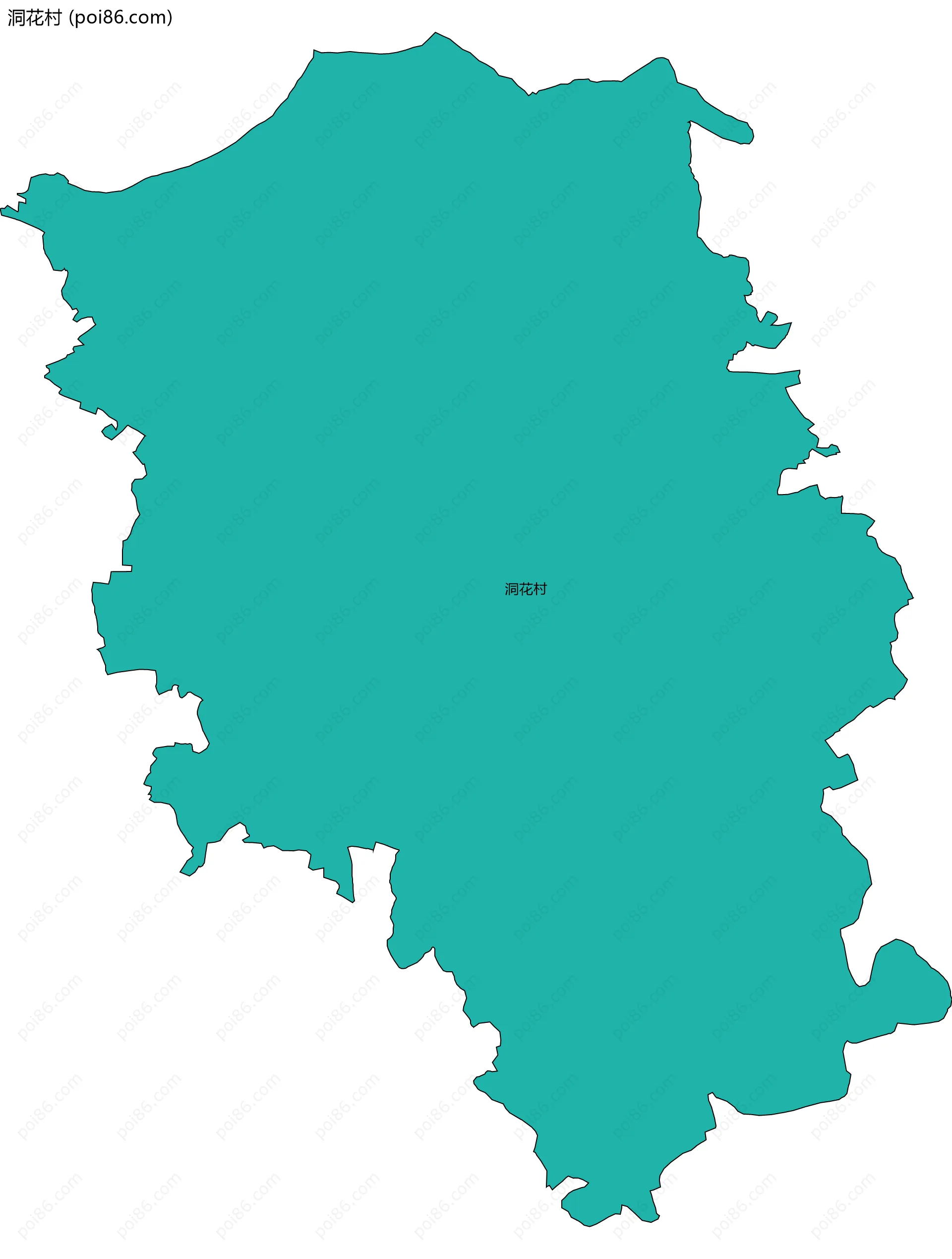 洞花村边界地图