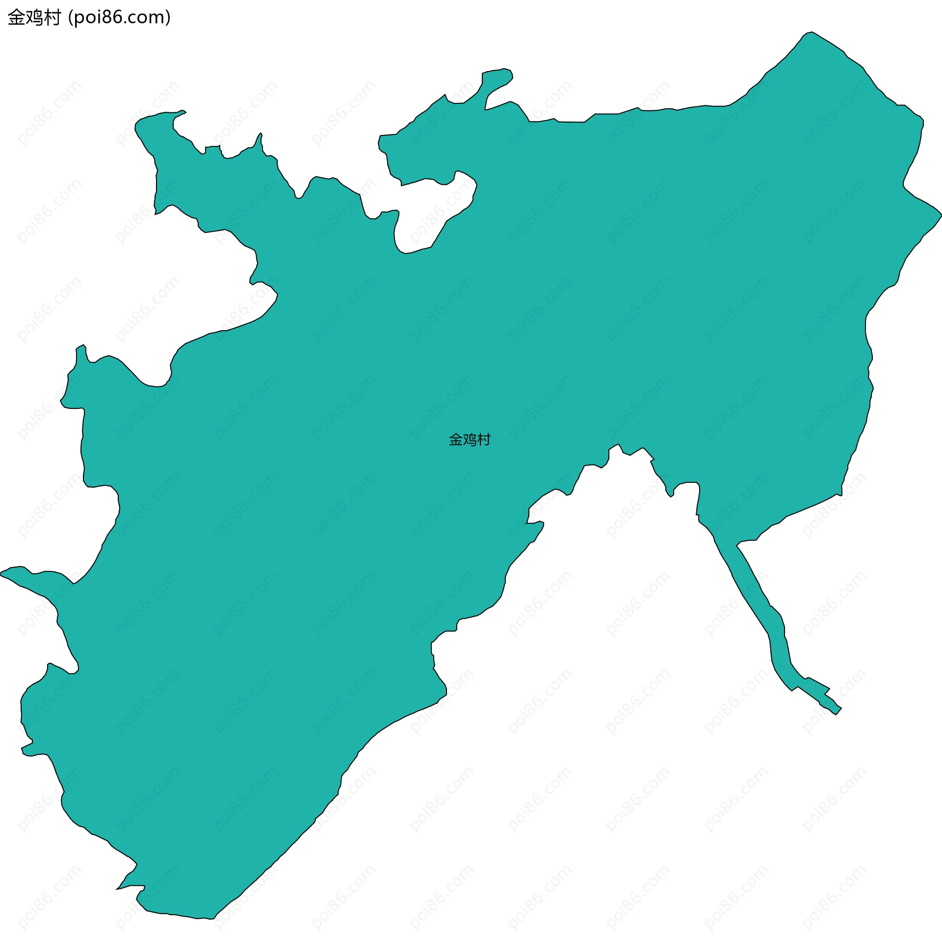 金鸡村边界地图