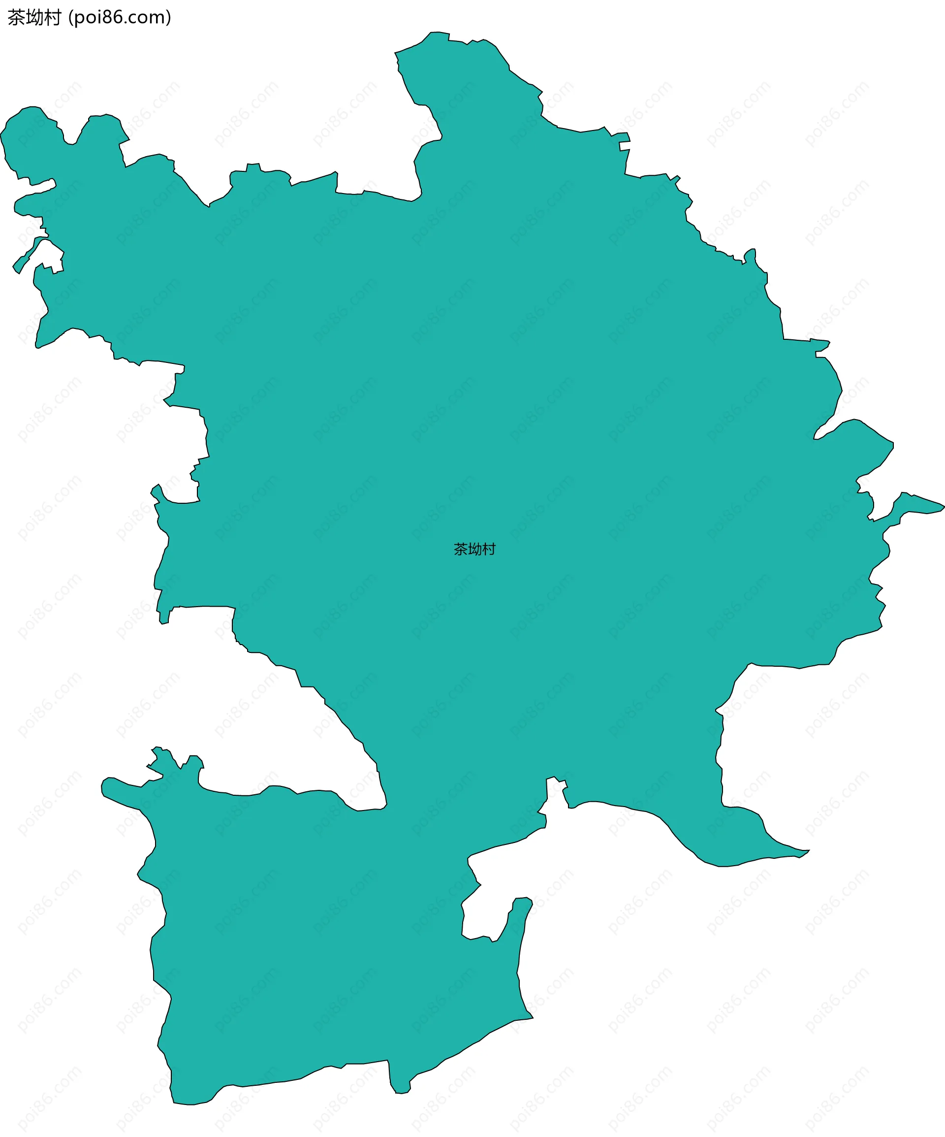 茶坳村边界地图