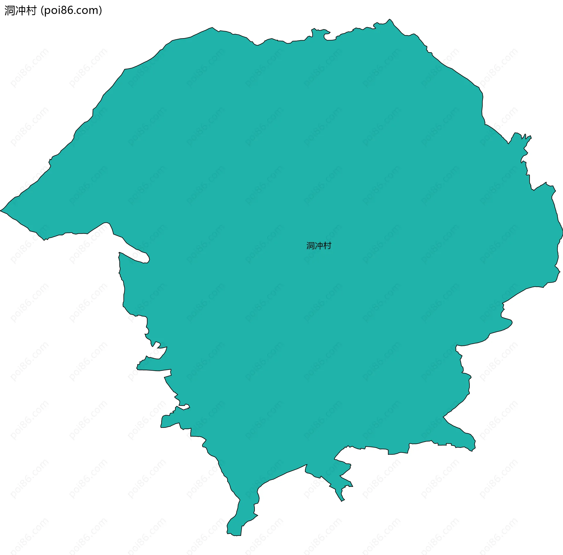 洞冲村边界地图