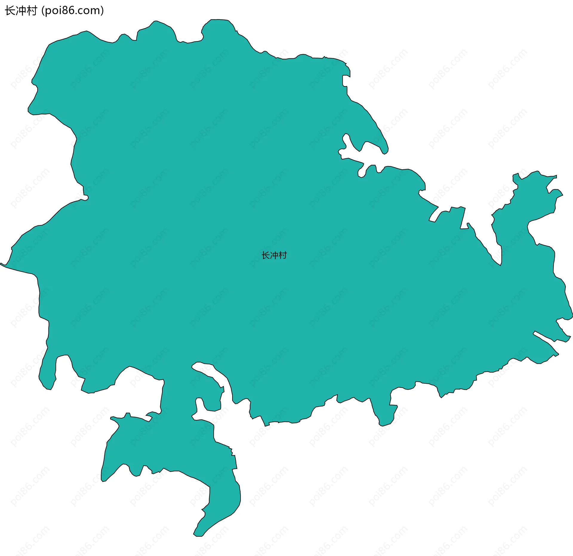 长冲村边界地图