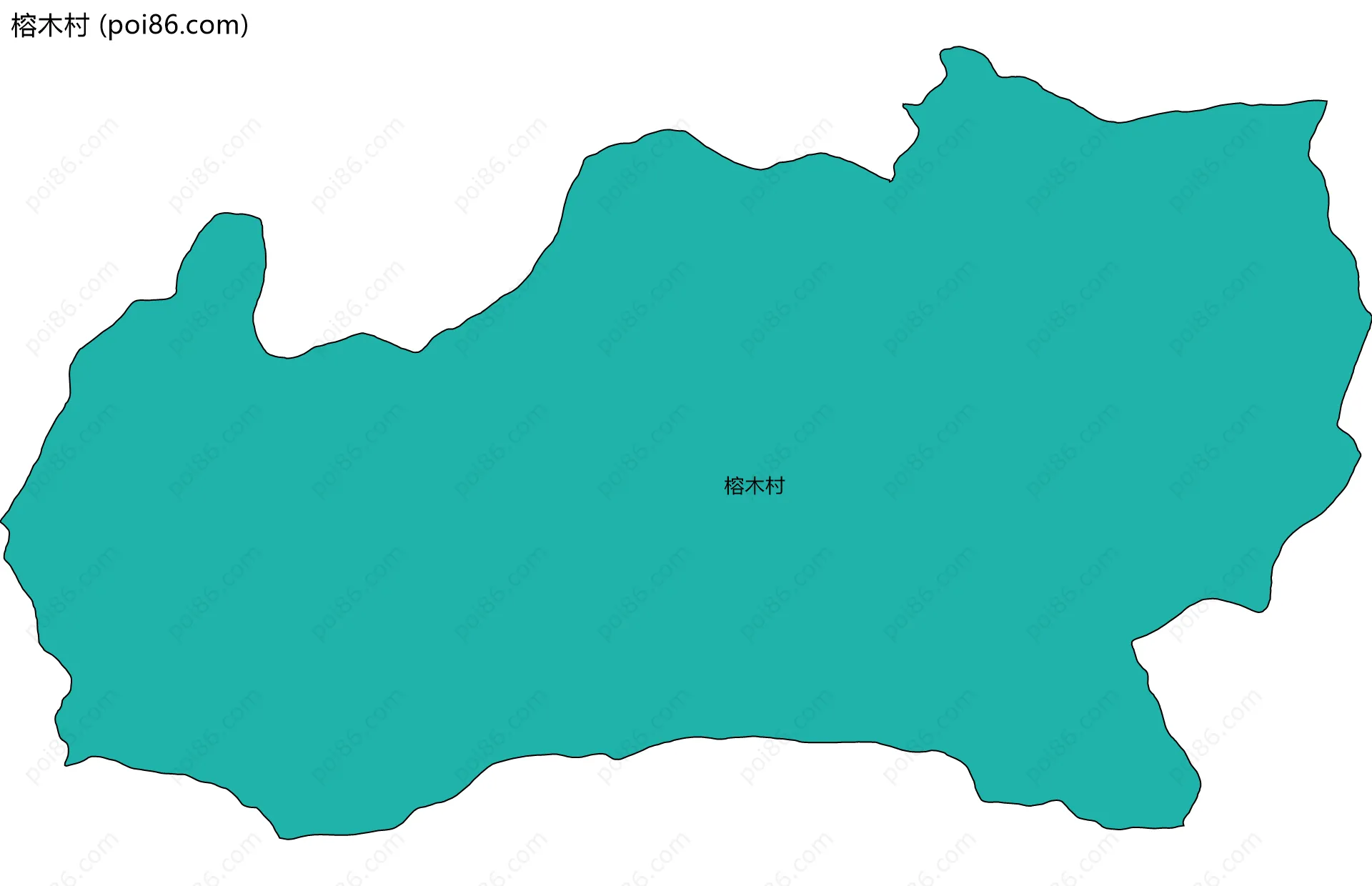 榕木村边界地图