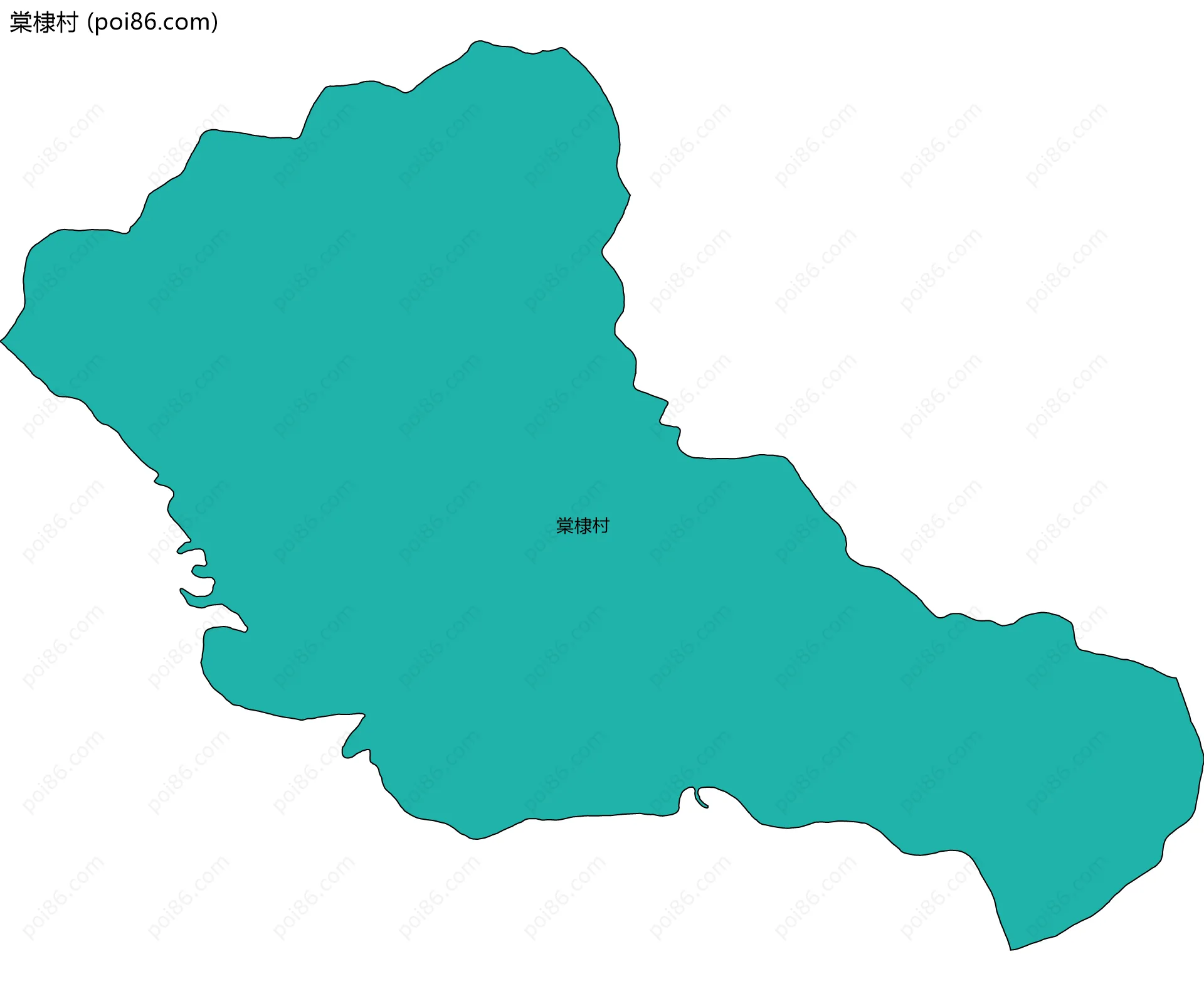 棠棣村边界地图