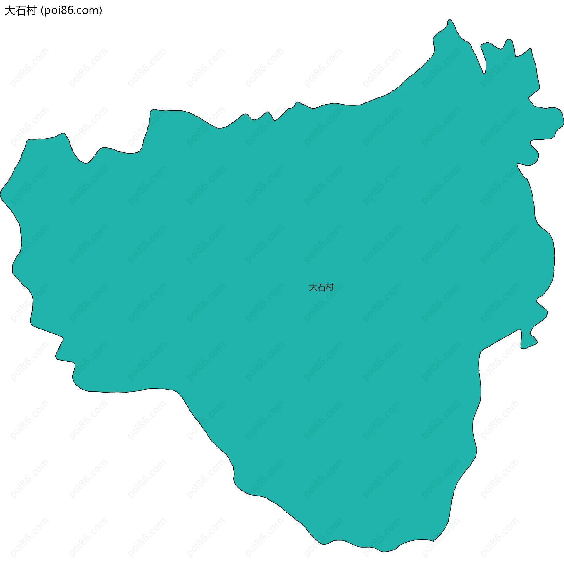 大石村边界地图