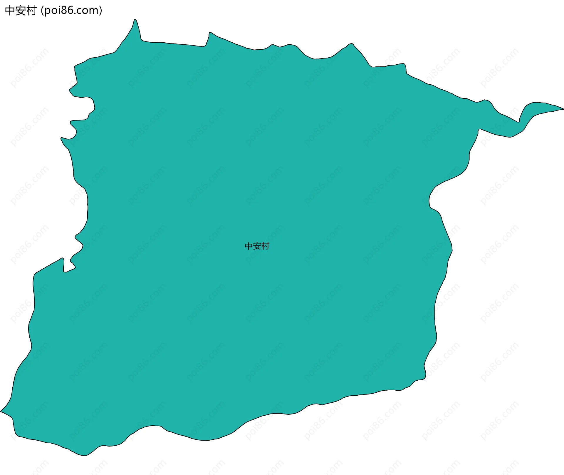 中安村边界地图