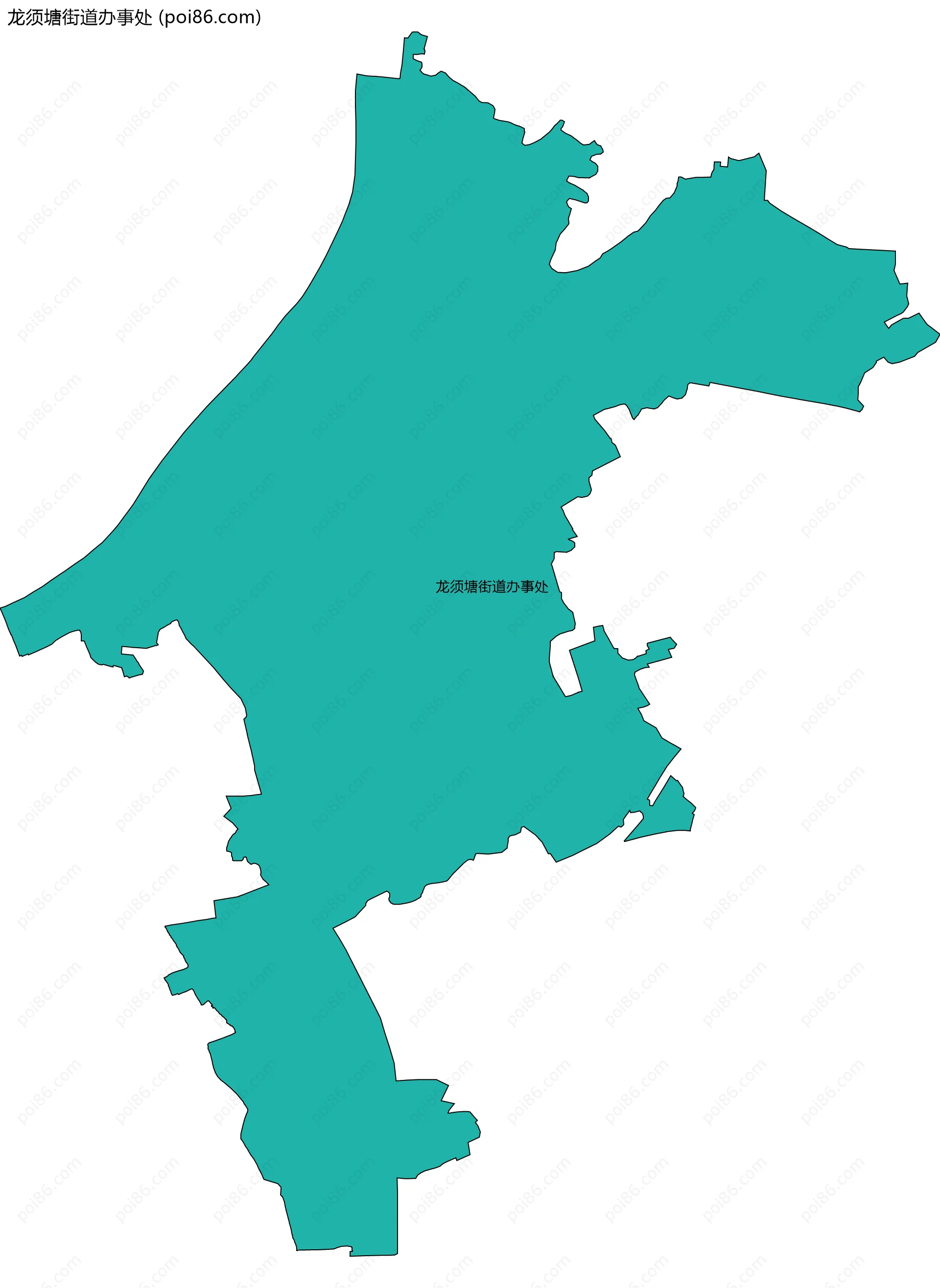 龙须塘街道办事处边界地图