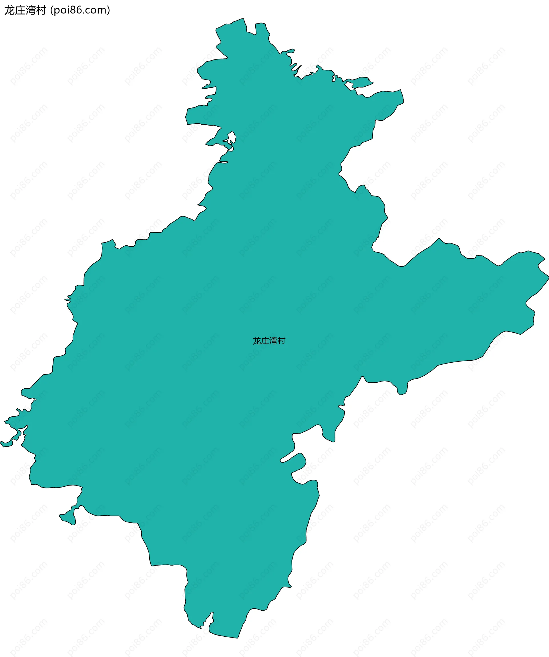 龙庄湾村边界地图