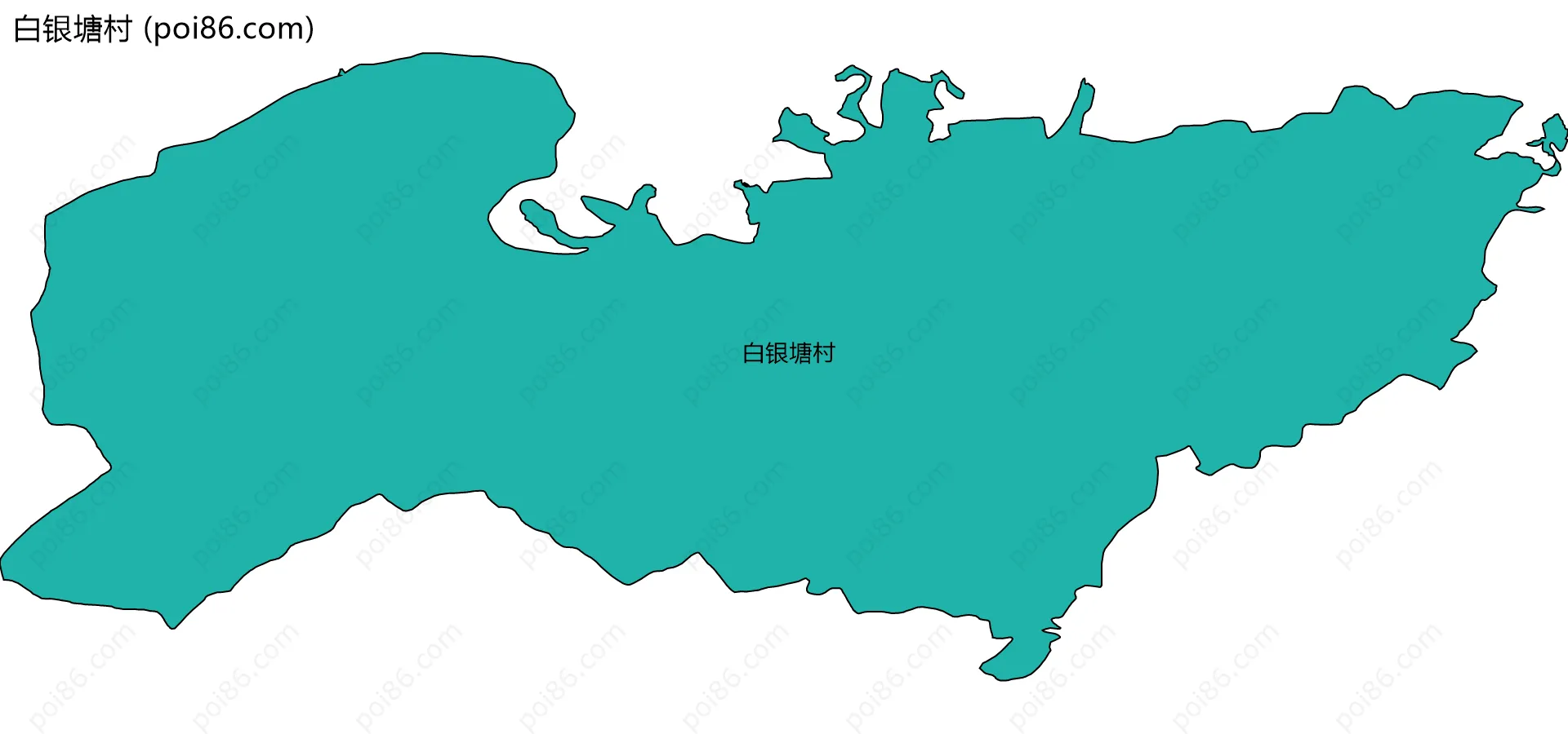 白银塘村边界地图