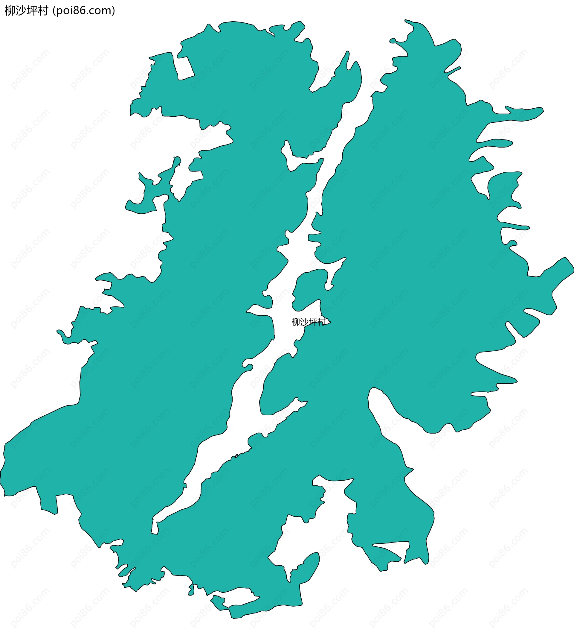 柳沙坪村边界地图