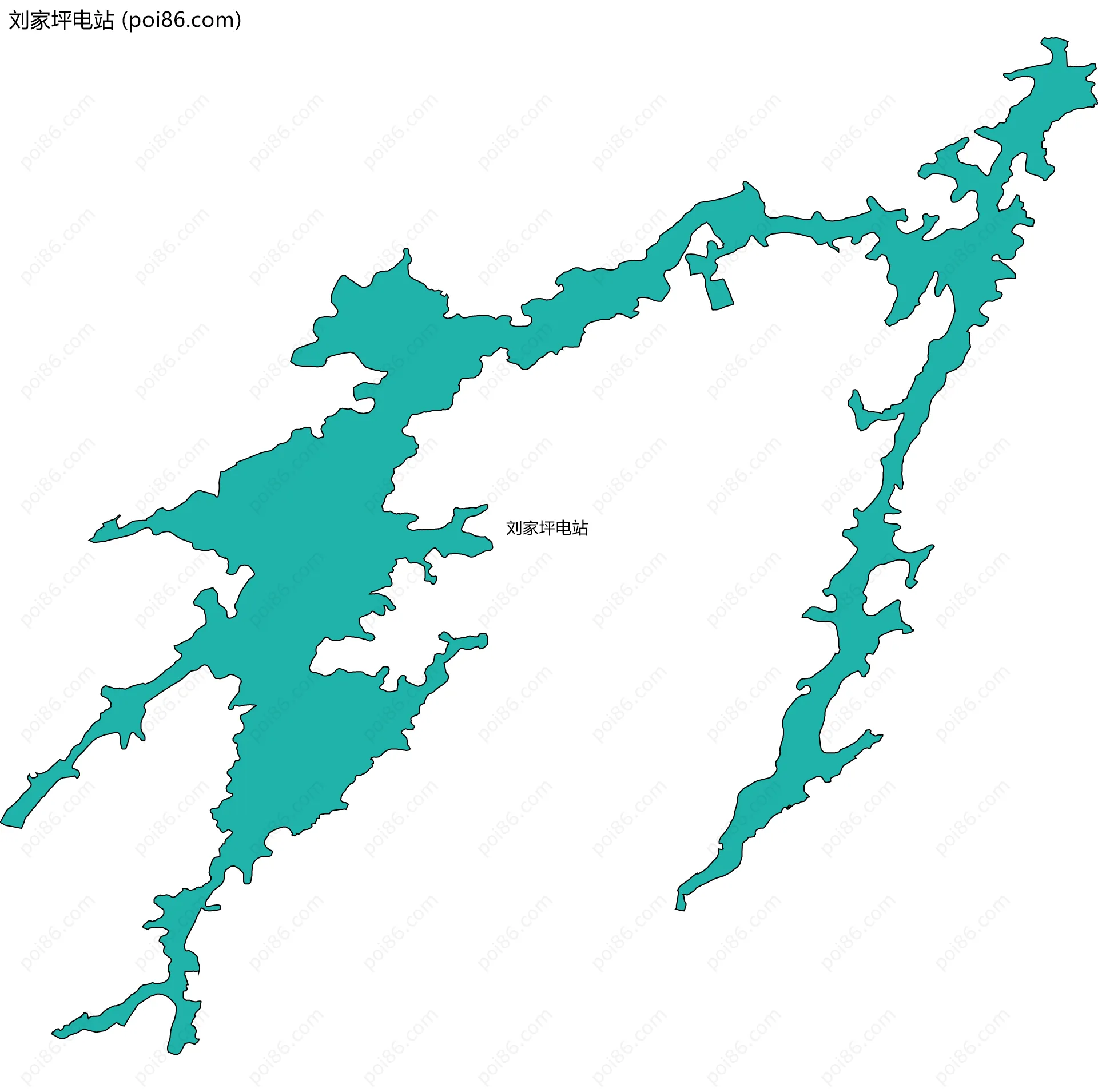 刘家坪电站边界地图