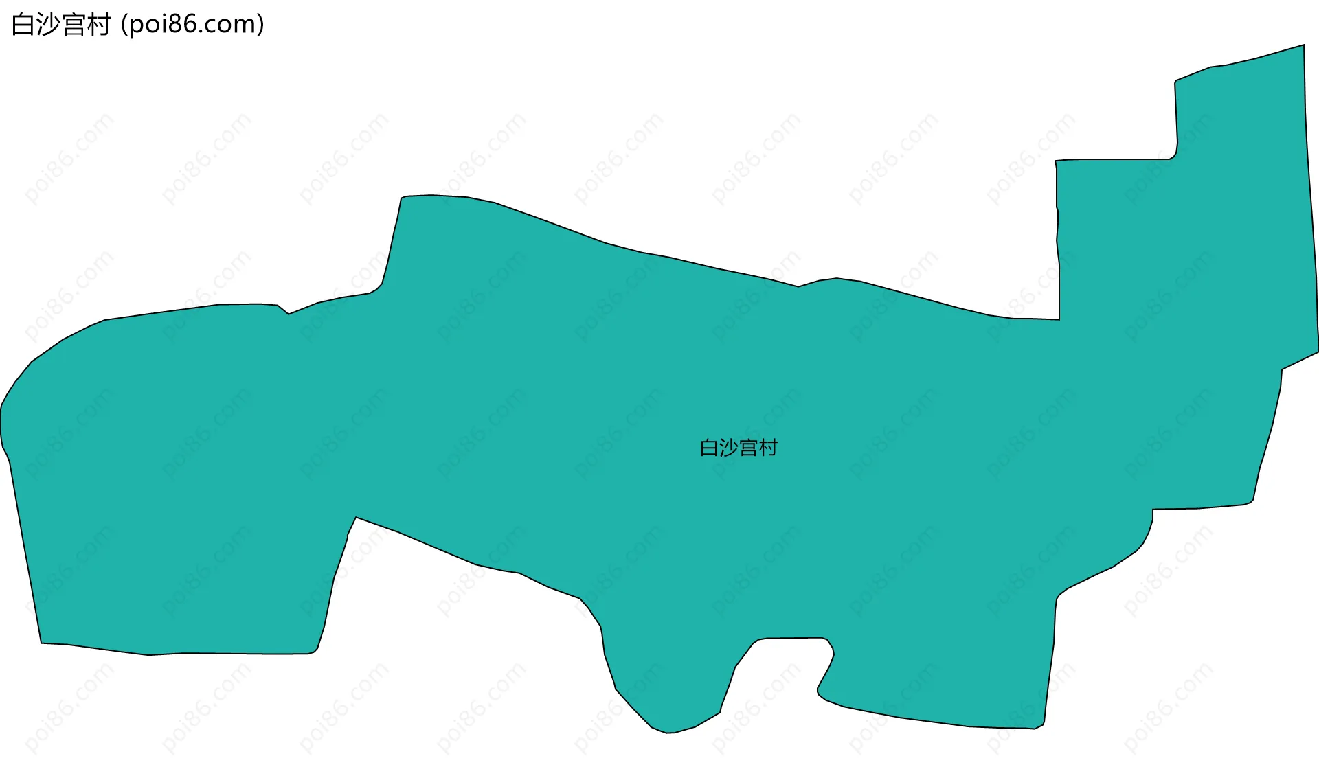 白沙宫村边界地图