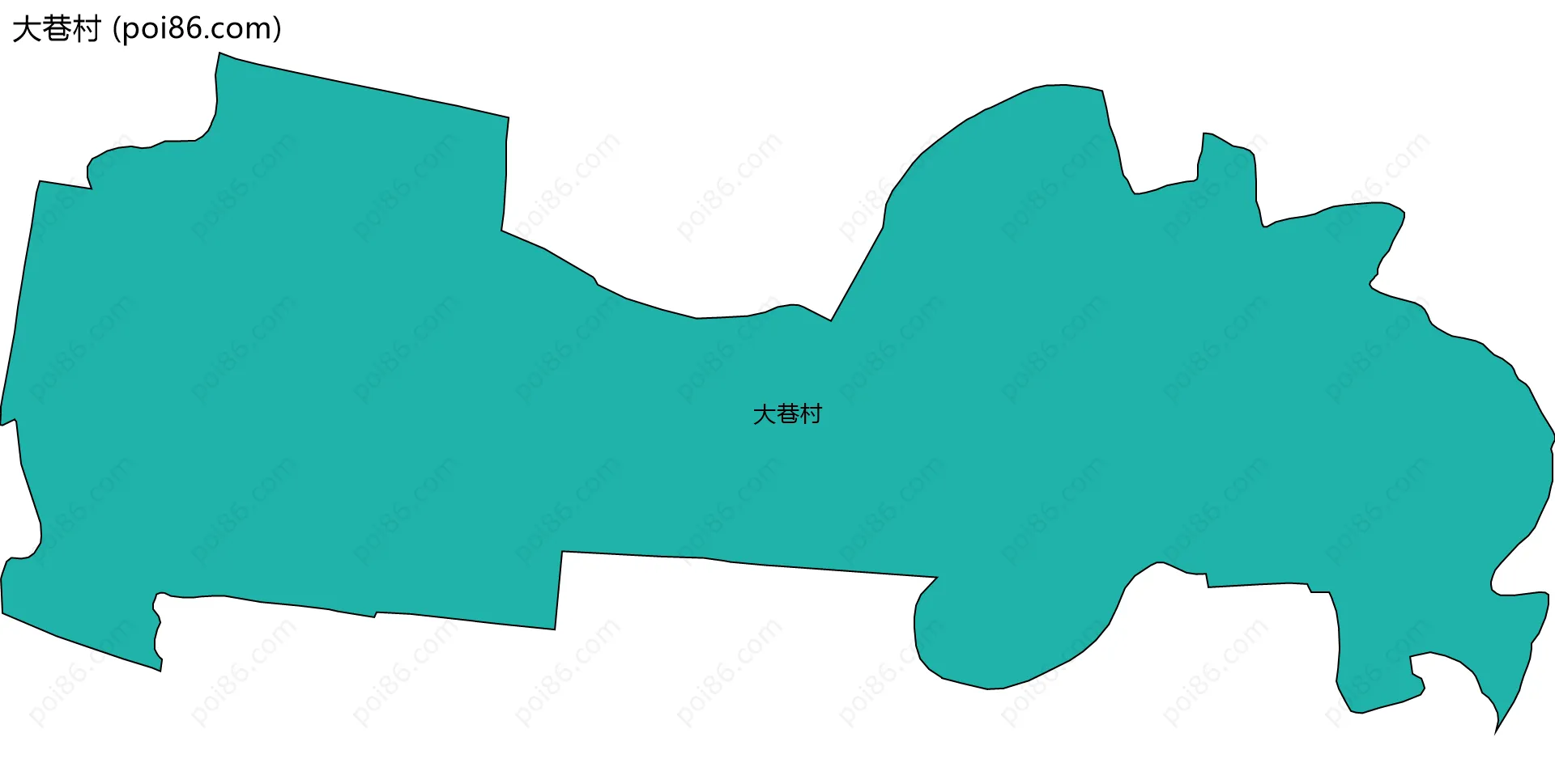 大巷村边界地图