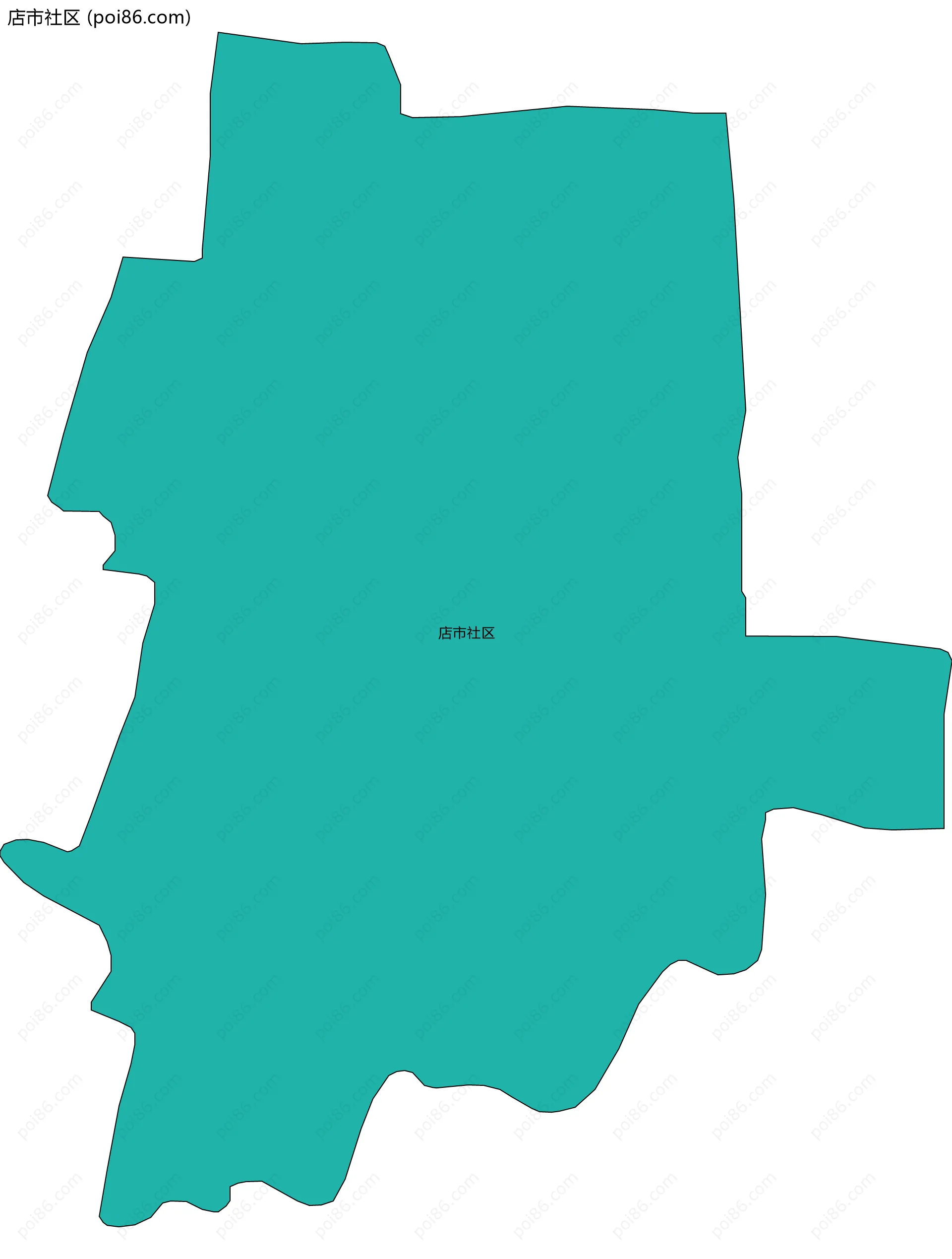 店市社区边界地图