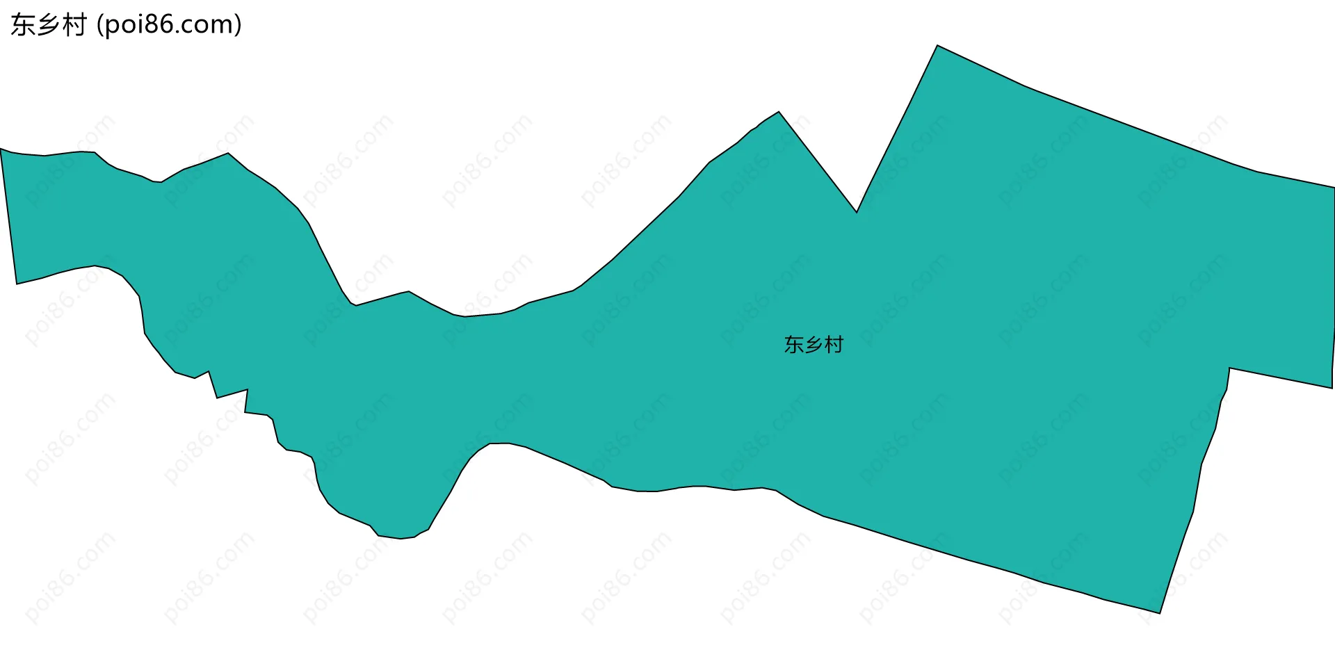 东乡村边界地图