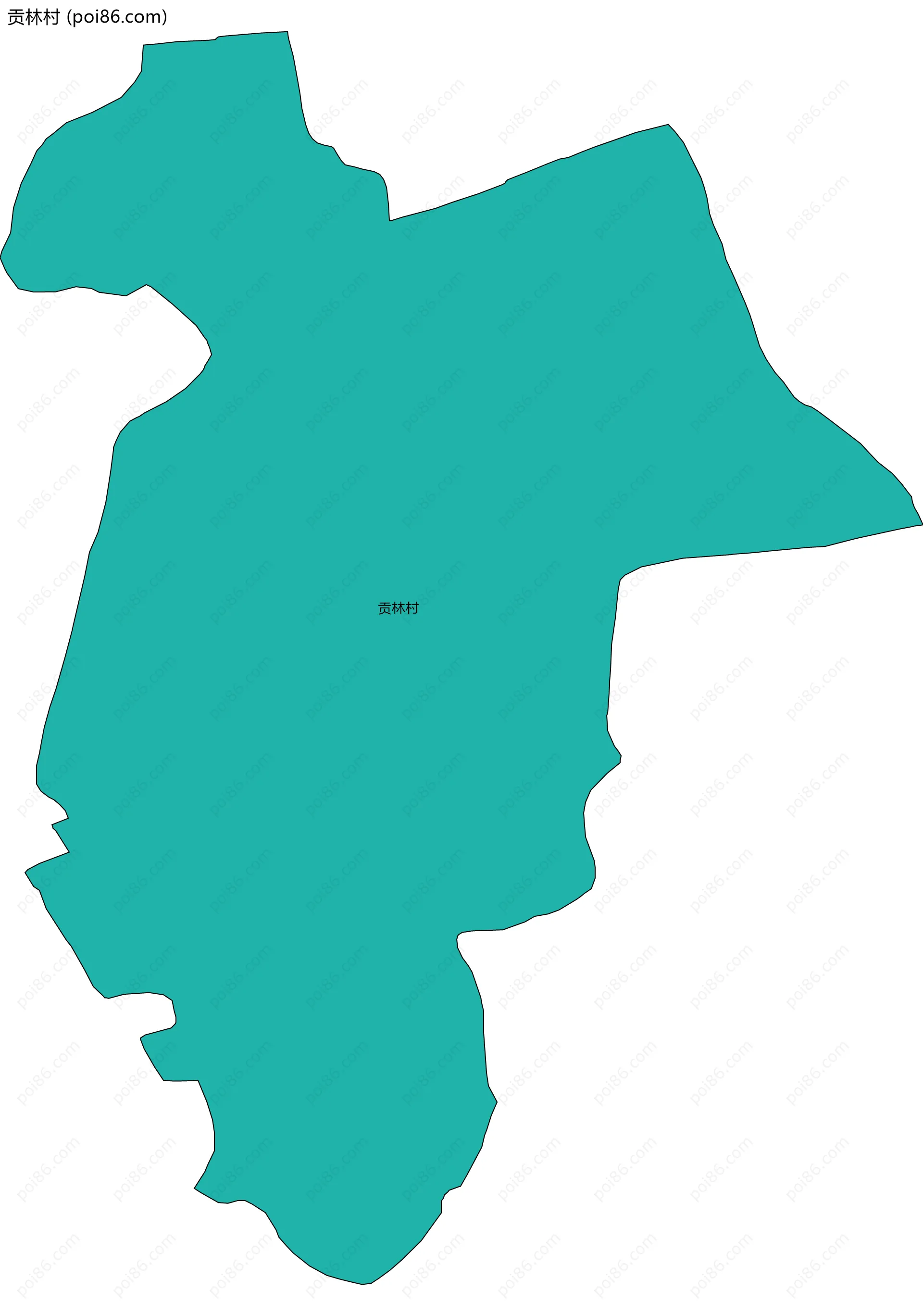 贡林村边界地图