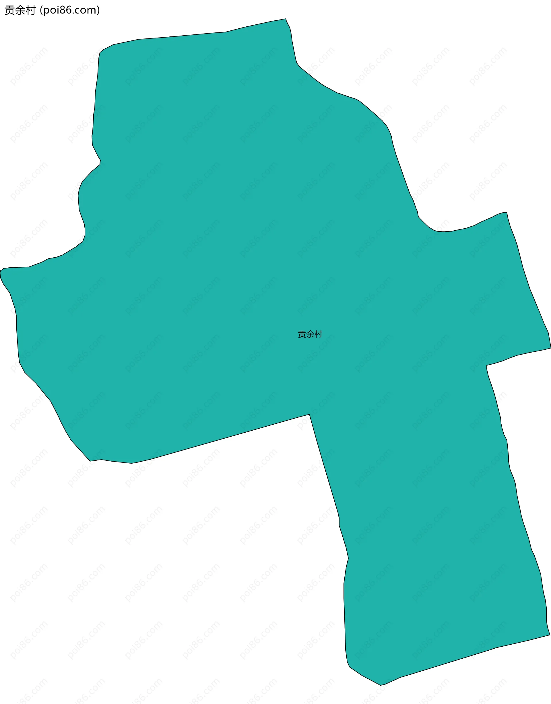 贡余村边界地图