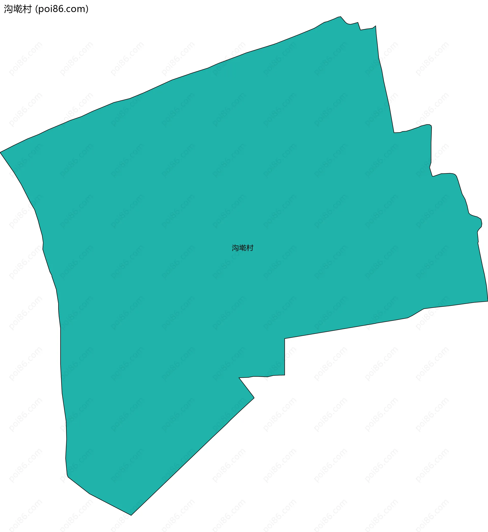 沟墘村边界地图