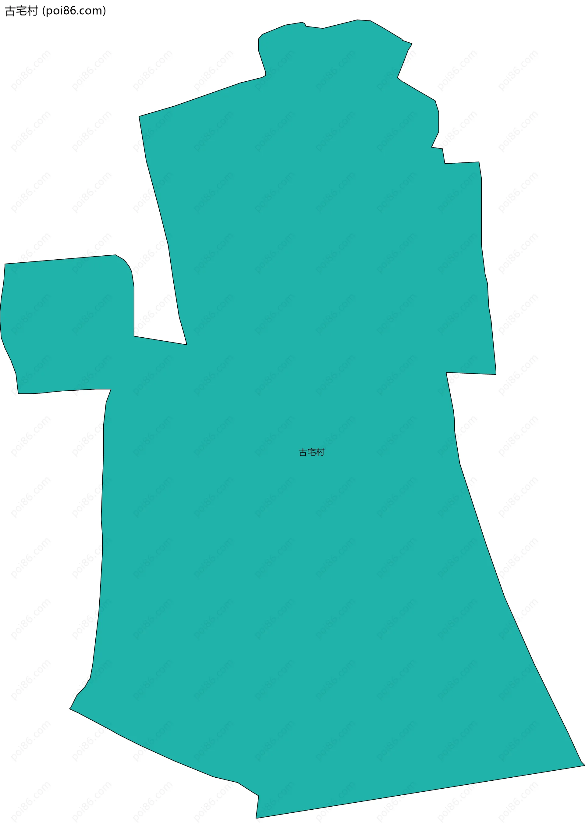 古宅村边界地图