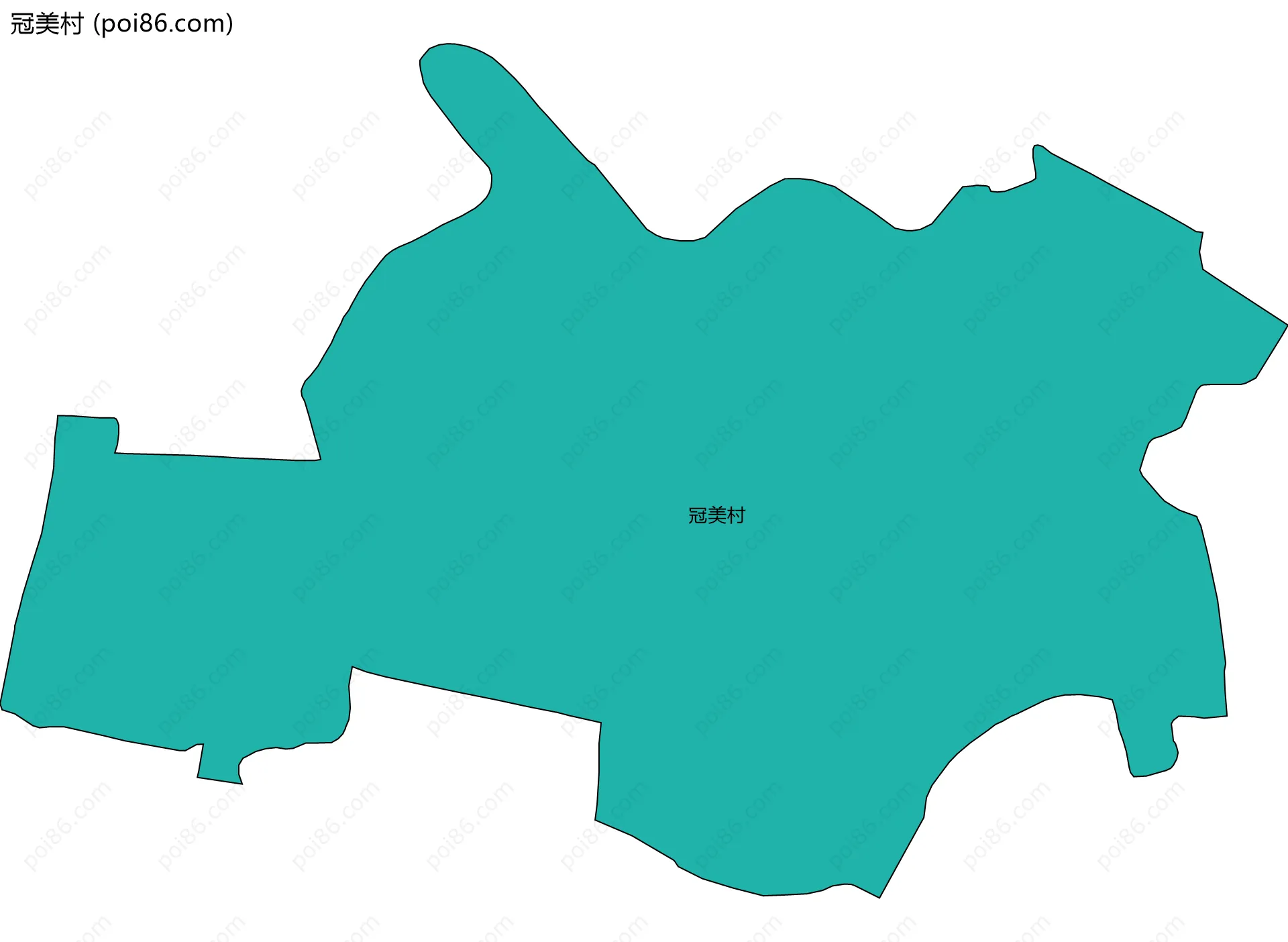 冠美村边界地图