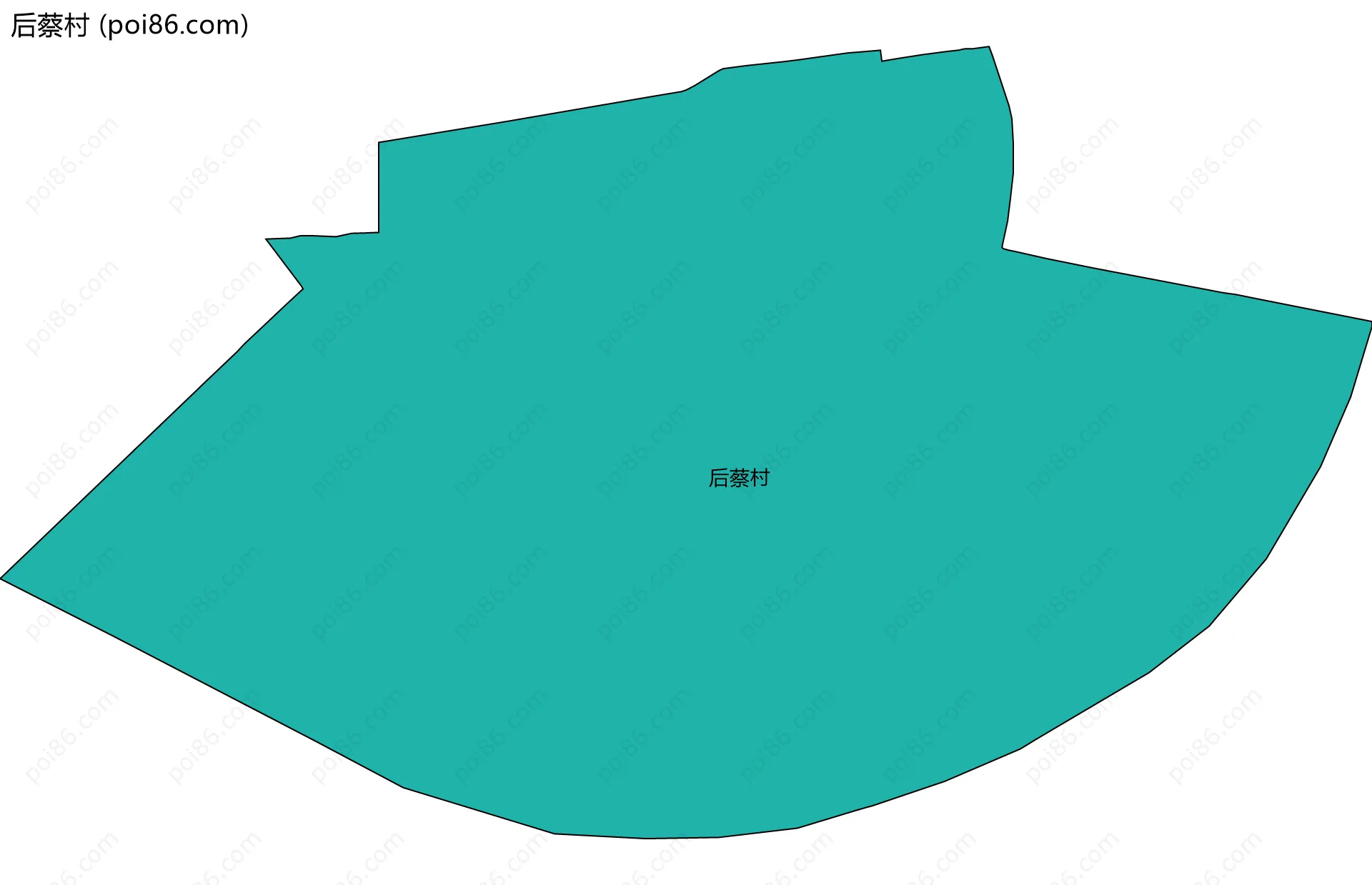 后蔡村边界地图