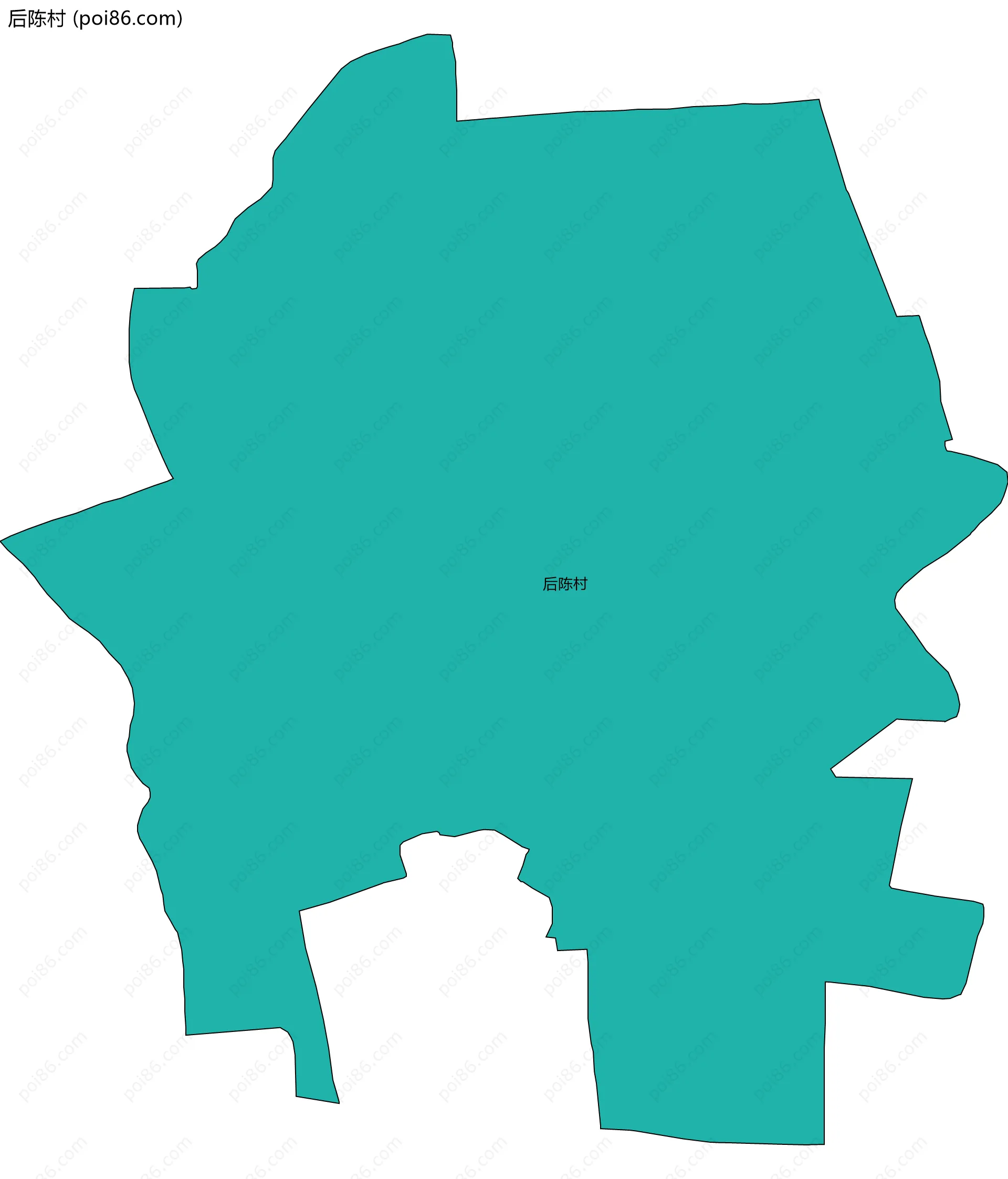 后陈村边界地图