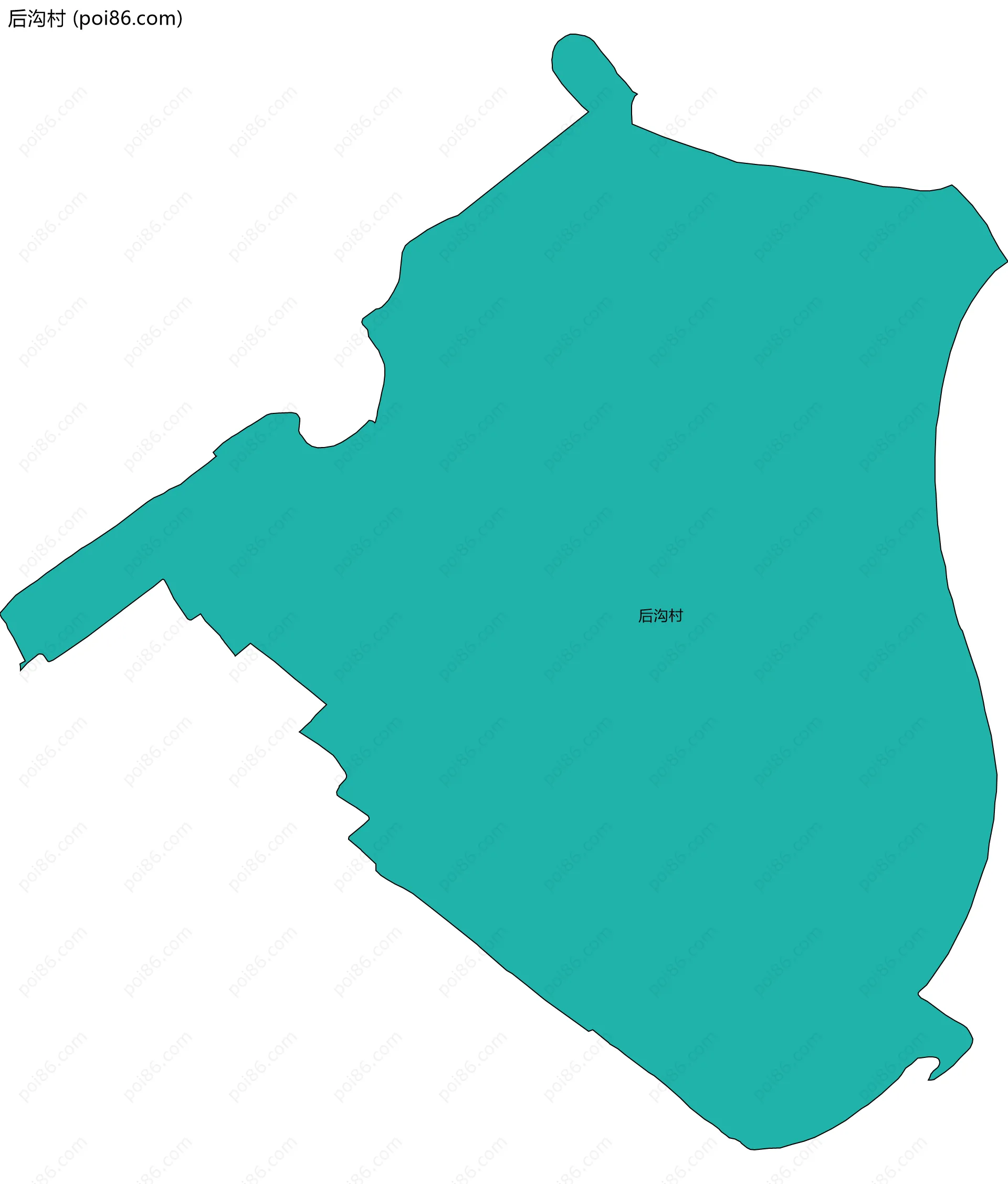后沟村边界地图