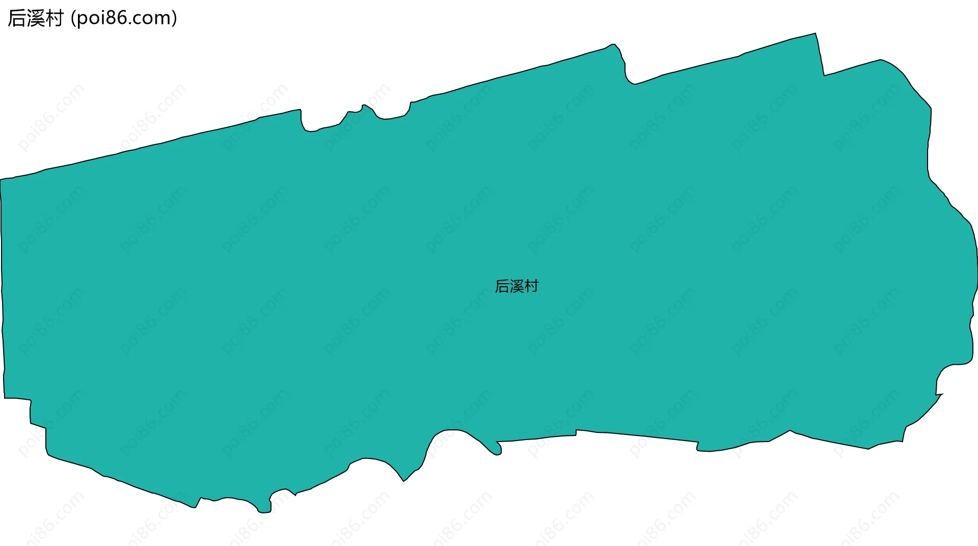后溪村边界地图