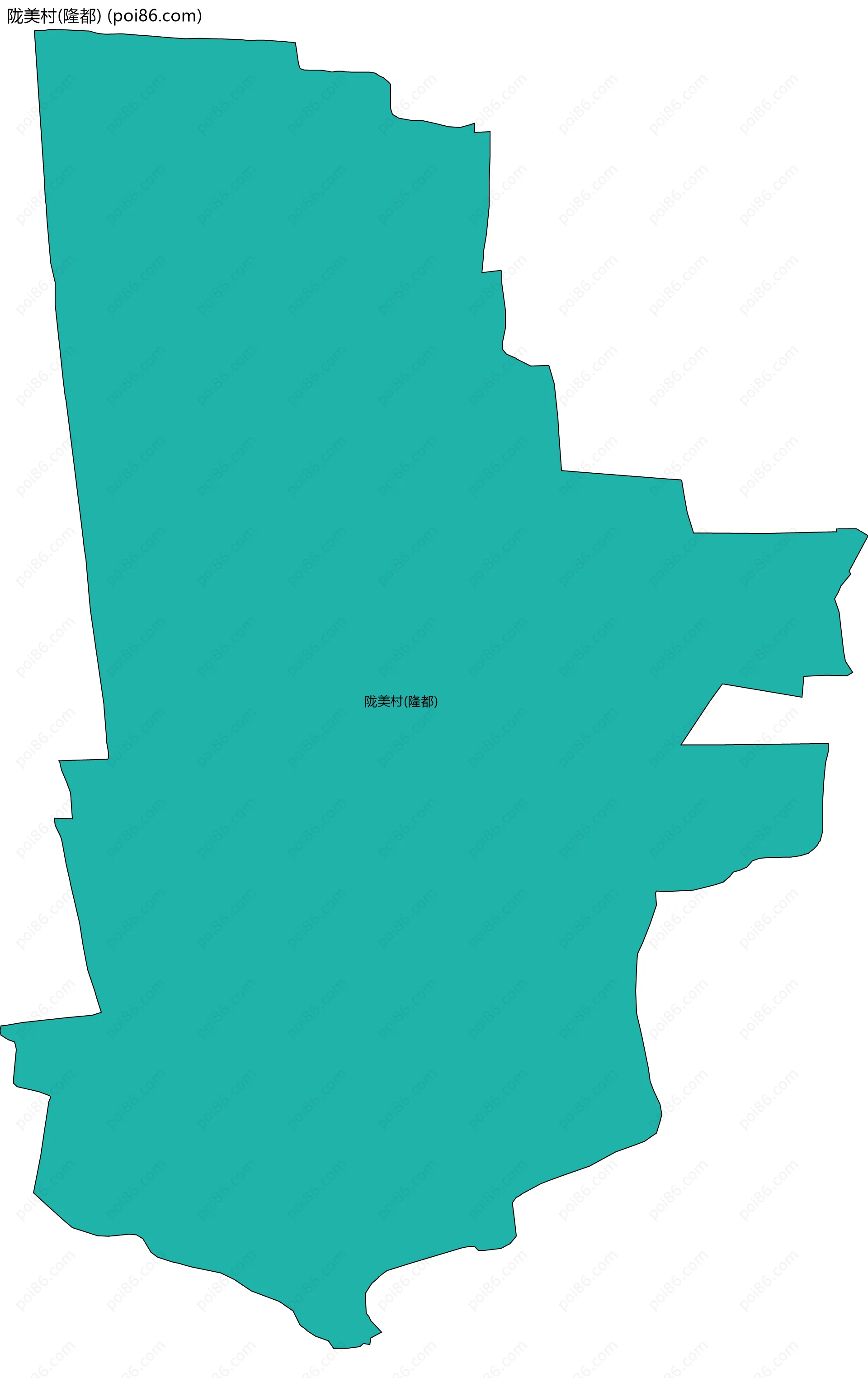 陇美村(隆都)边界地图