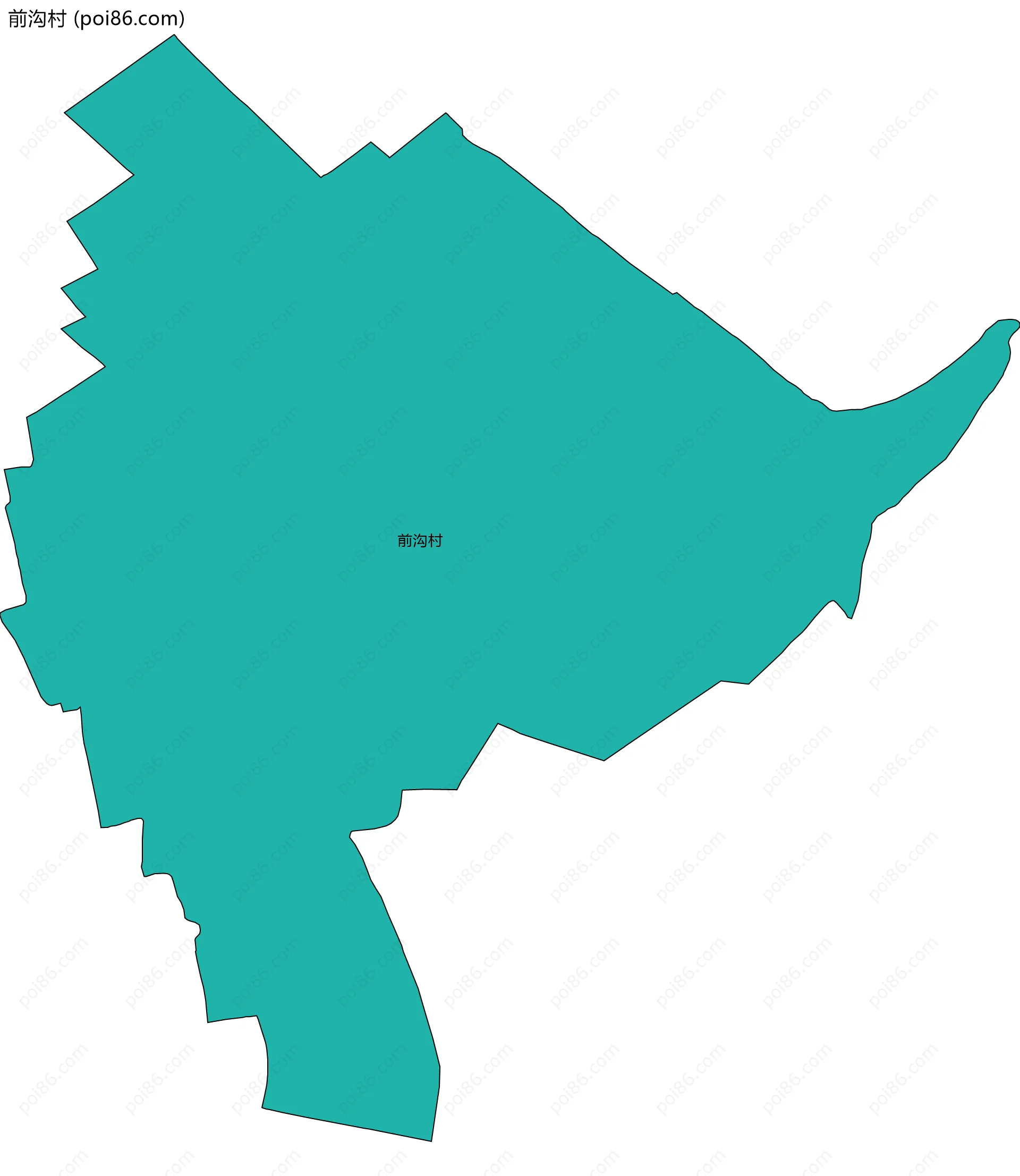 前沟村边界地图