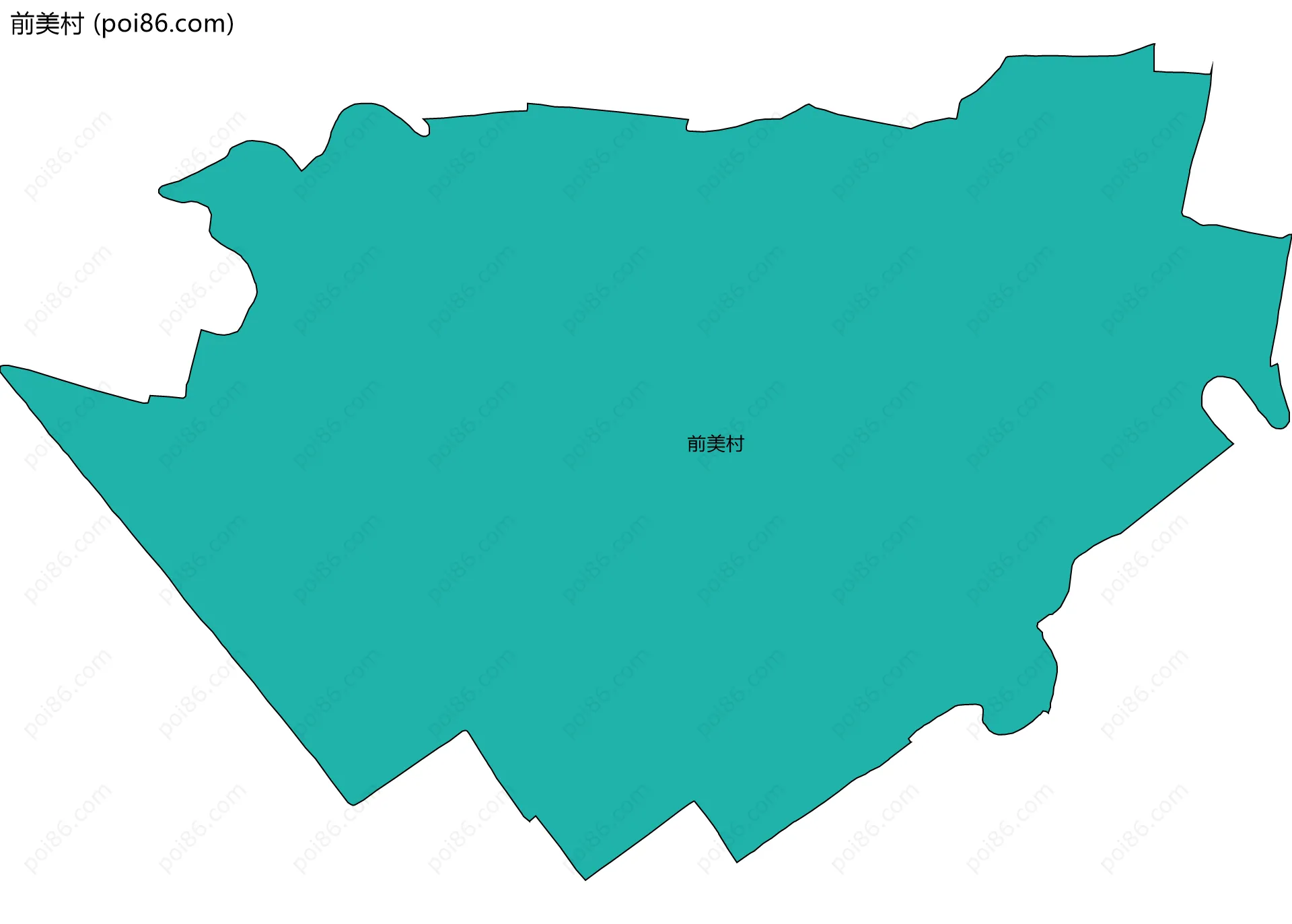 前美村边界地图