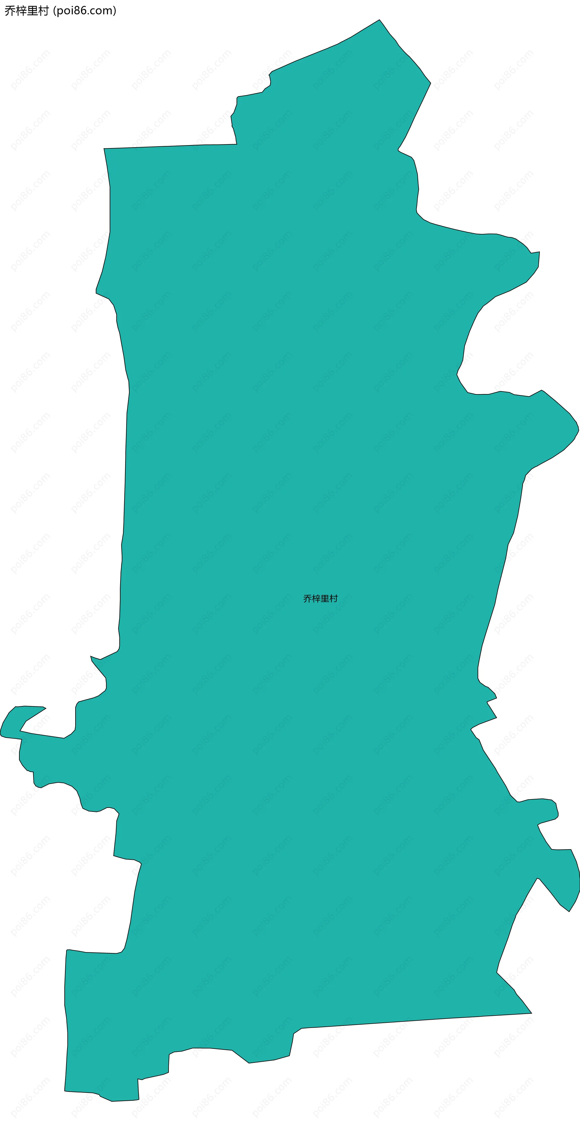 乔梓里村边界地图