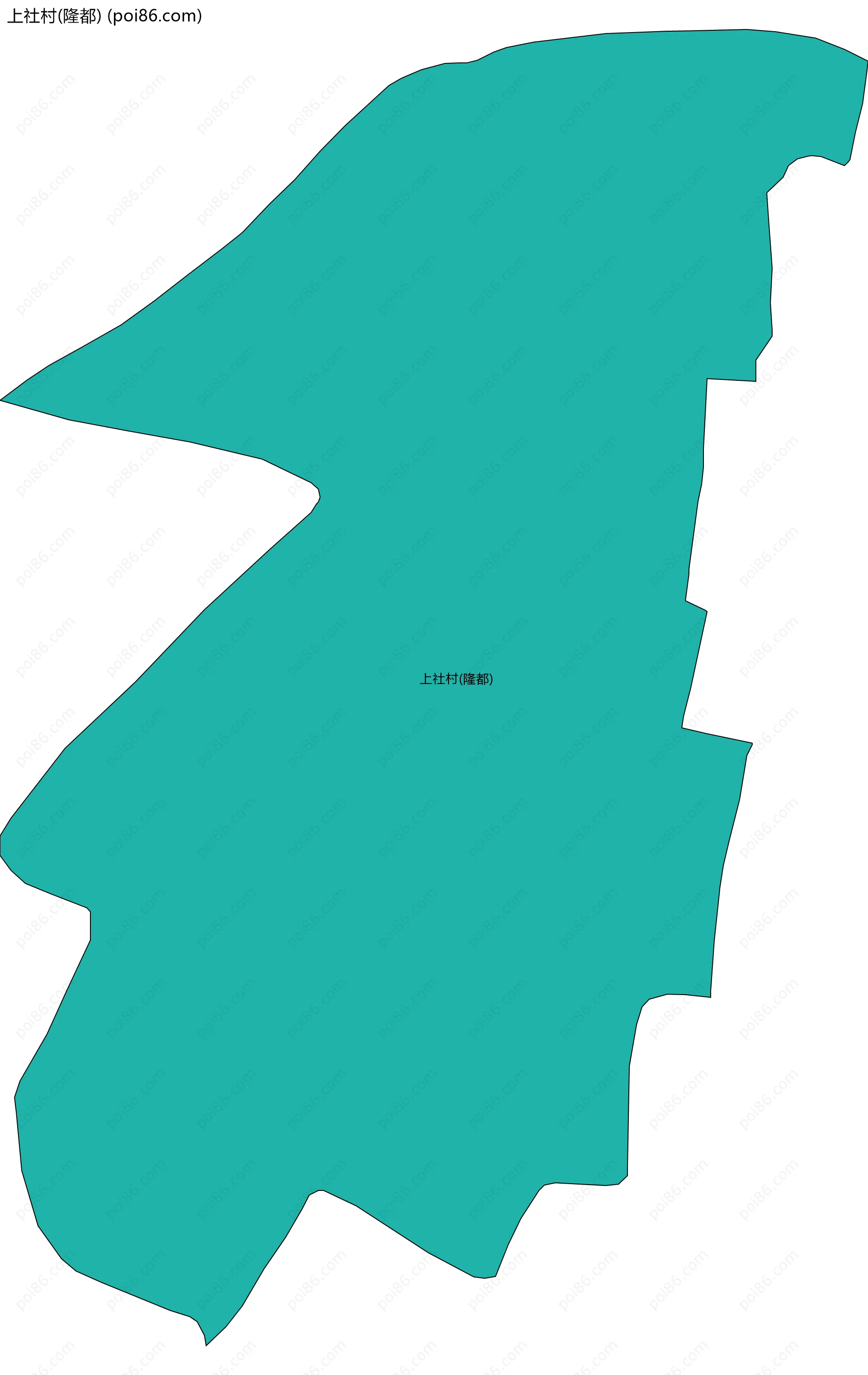 上社村(隆都)边界地图