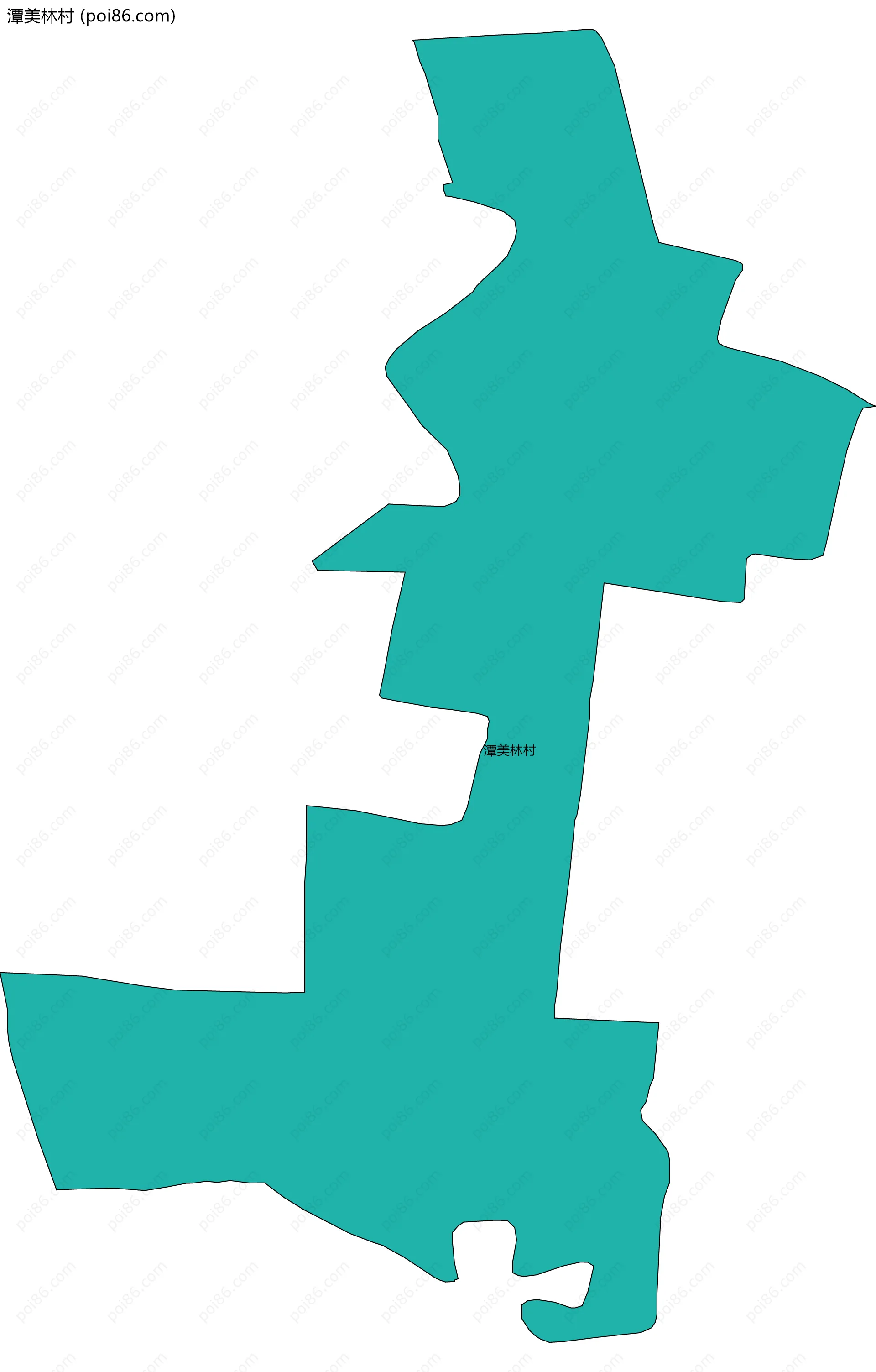 潭美林村边界地图