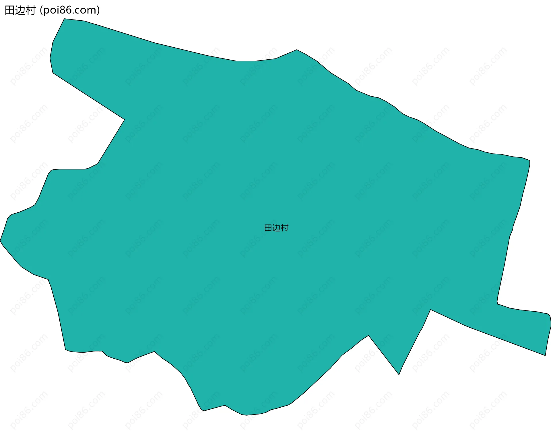 田边村边界地图