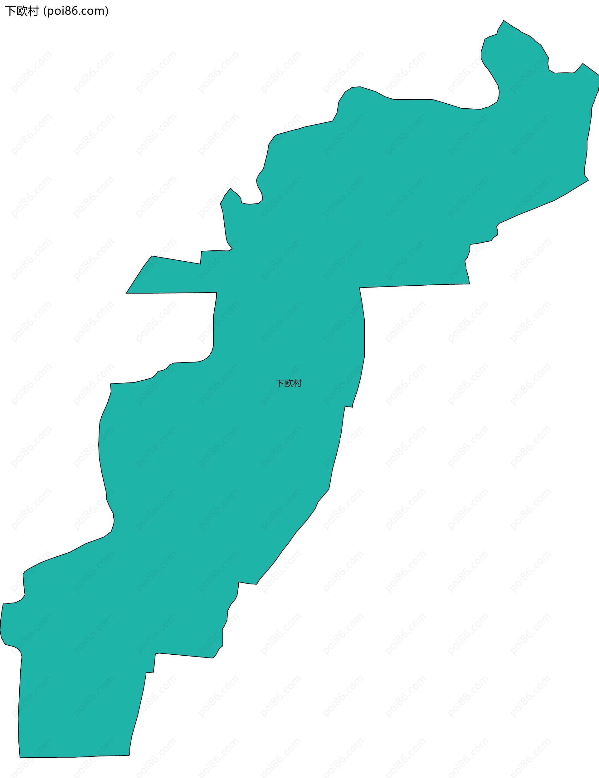 下欧村边界地图