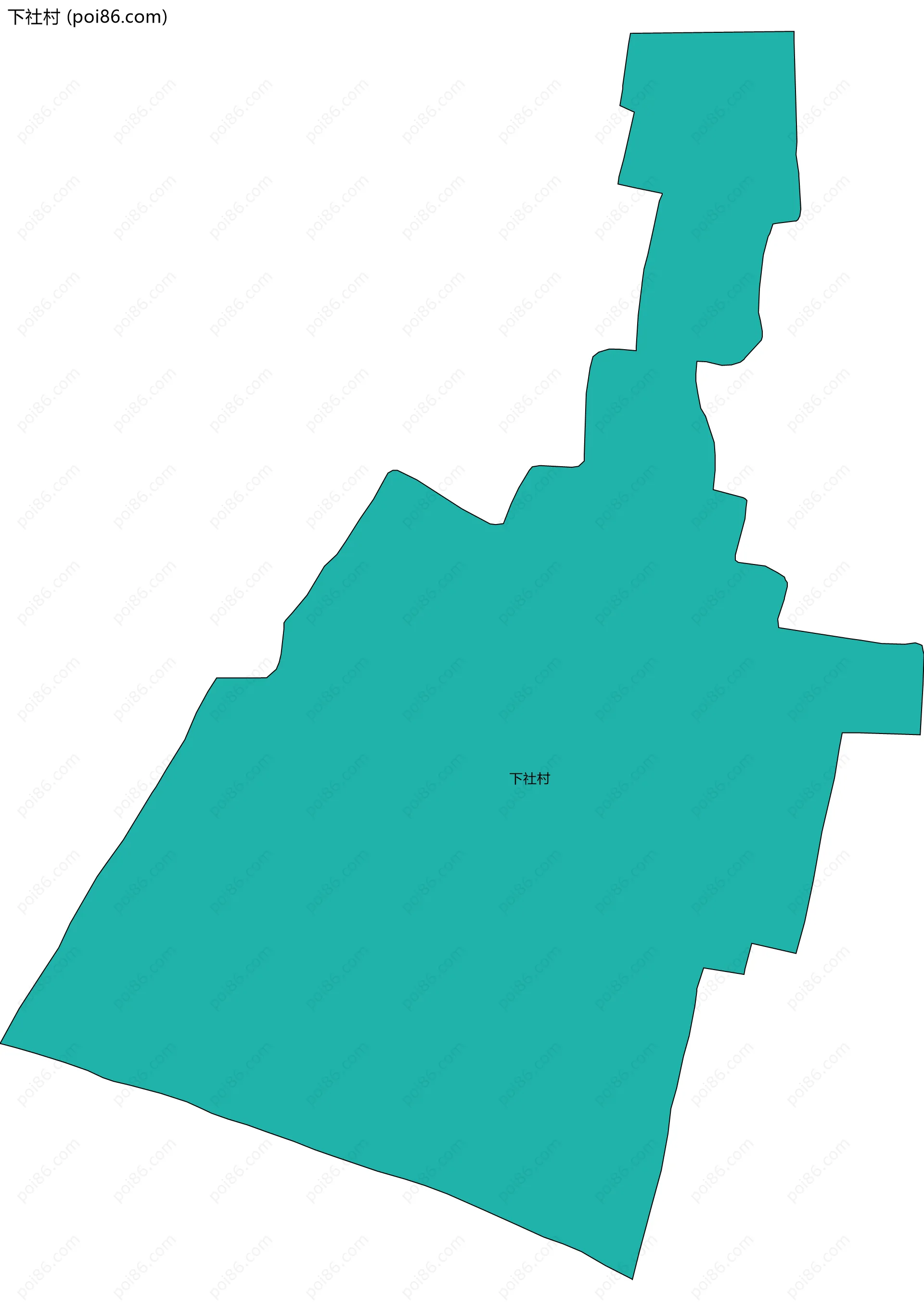 下社村边界地图