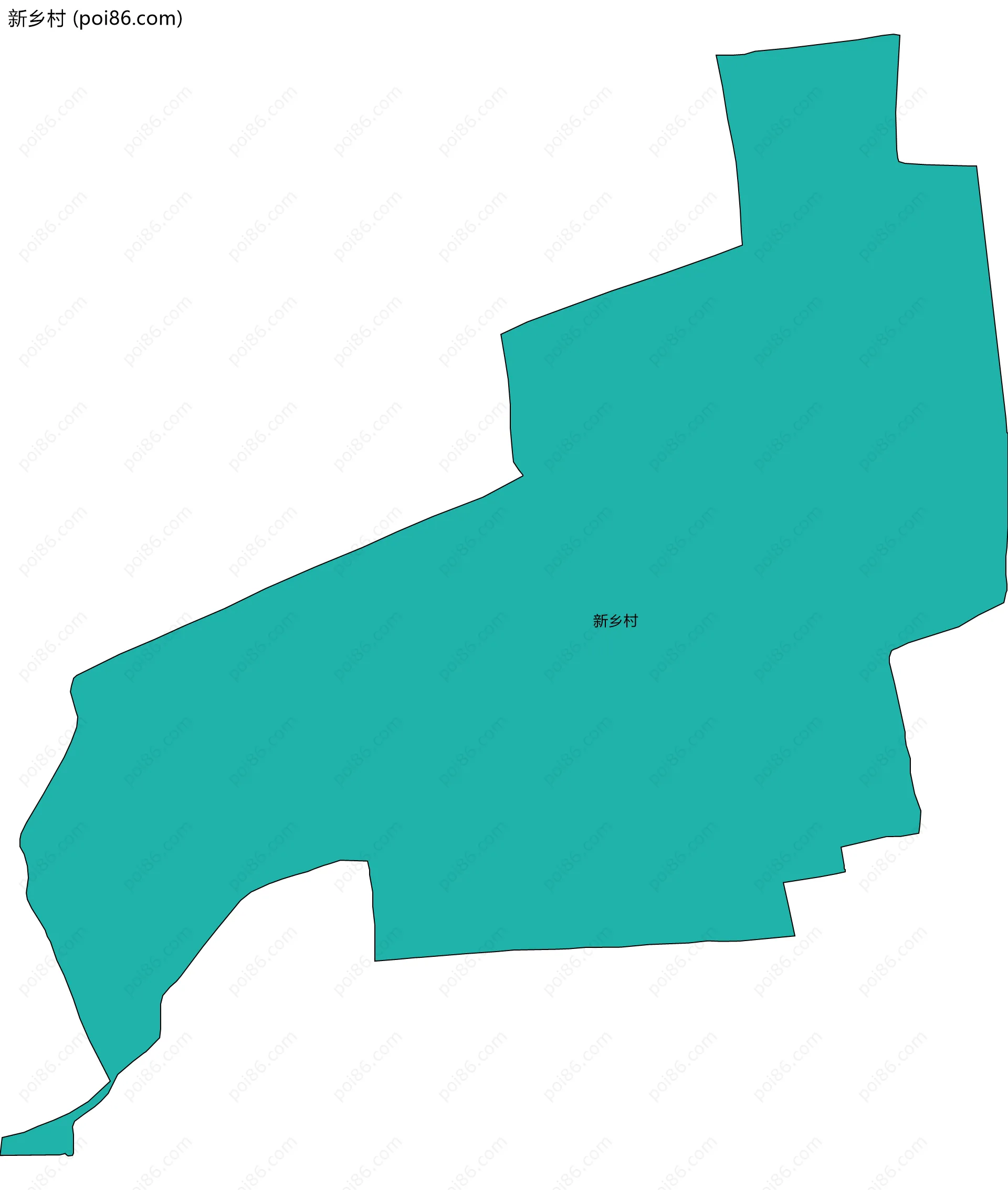 新乡村边界地图
