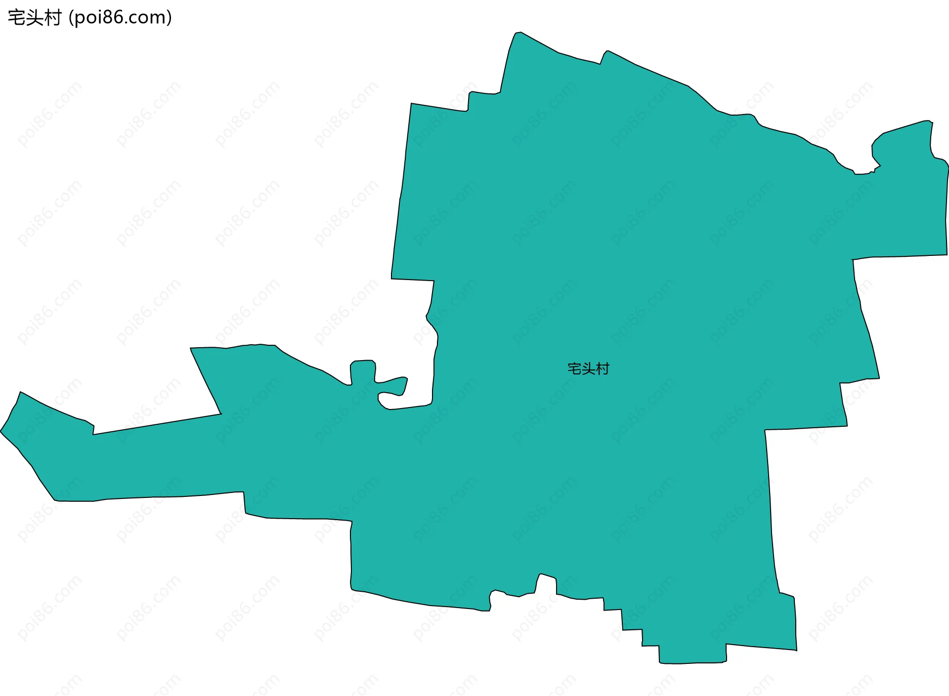 宅头村边界地图