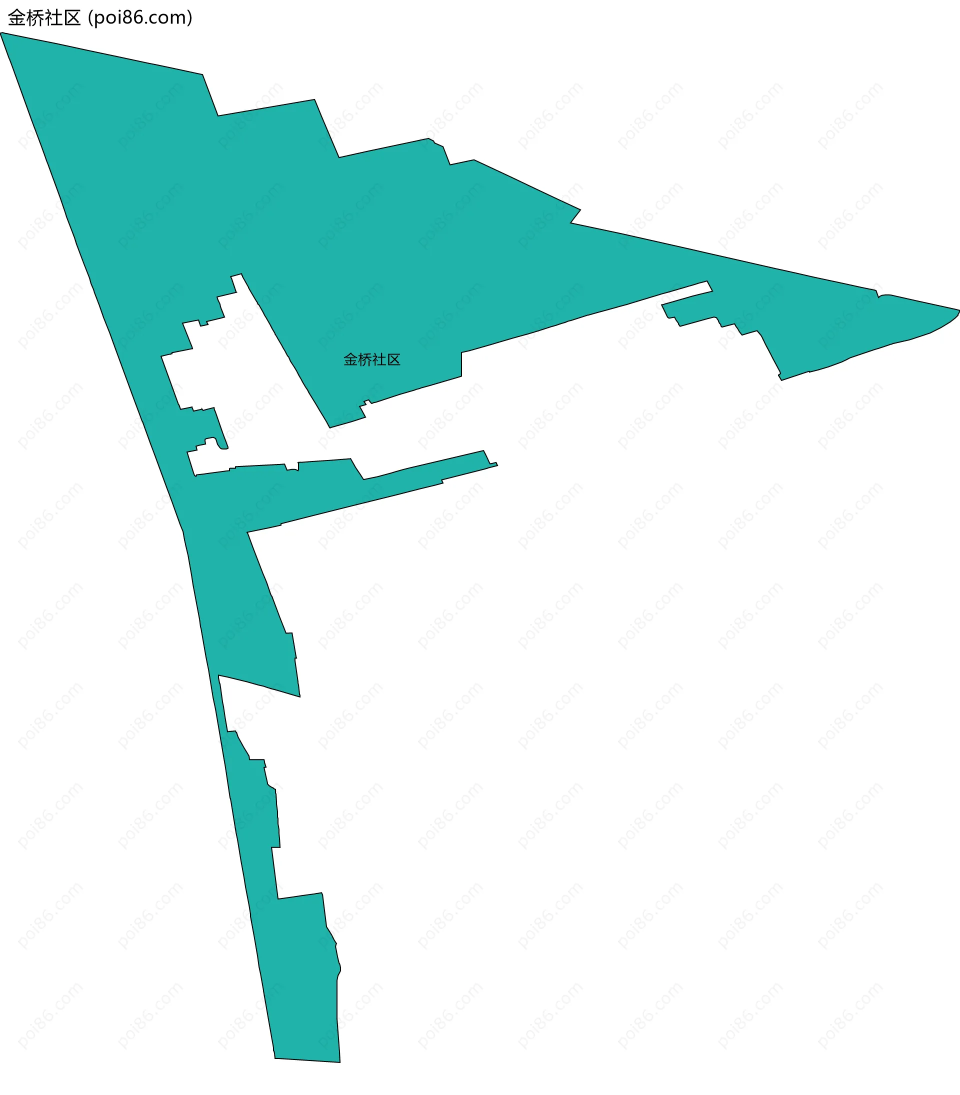 金桥社区边界地图