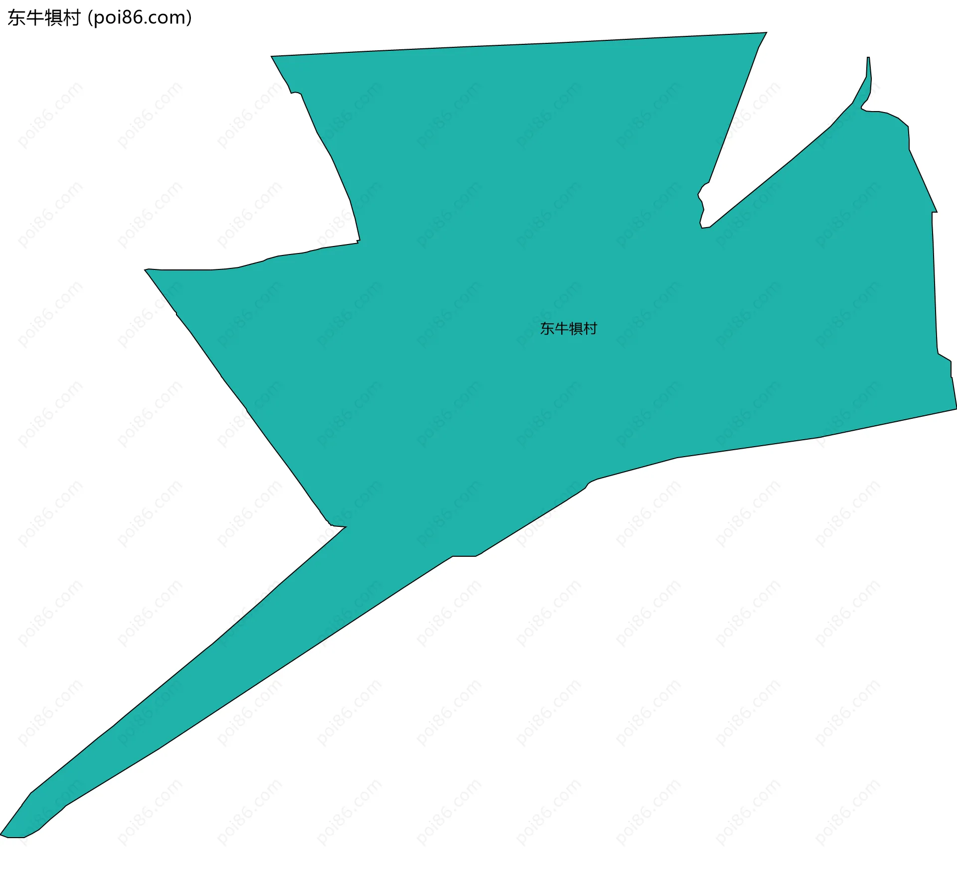 东牛犋村边界地图